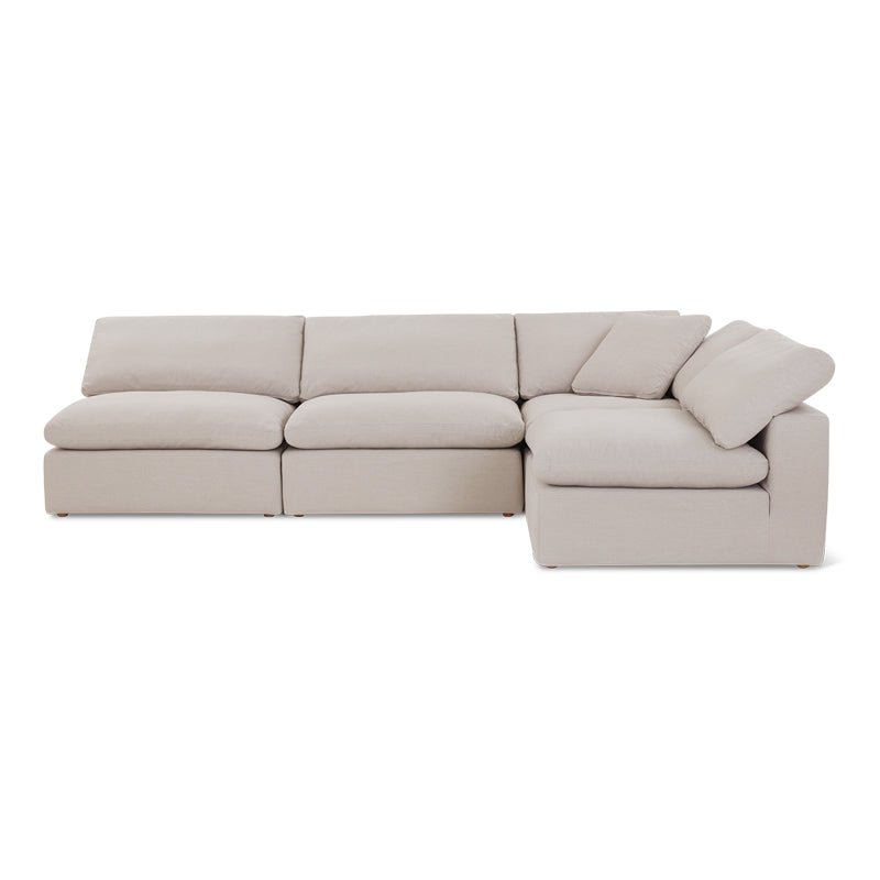 Movie Night™ 4-Piece Modular Sectional Open, Large, Clay