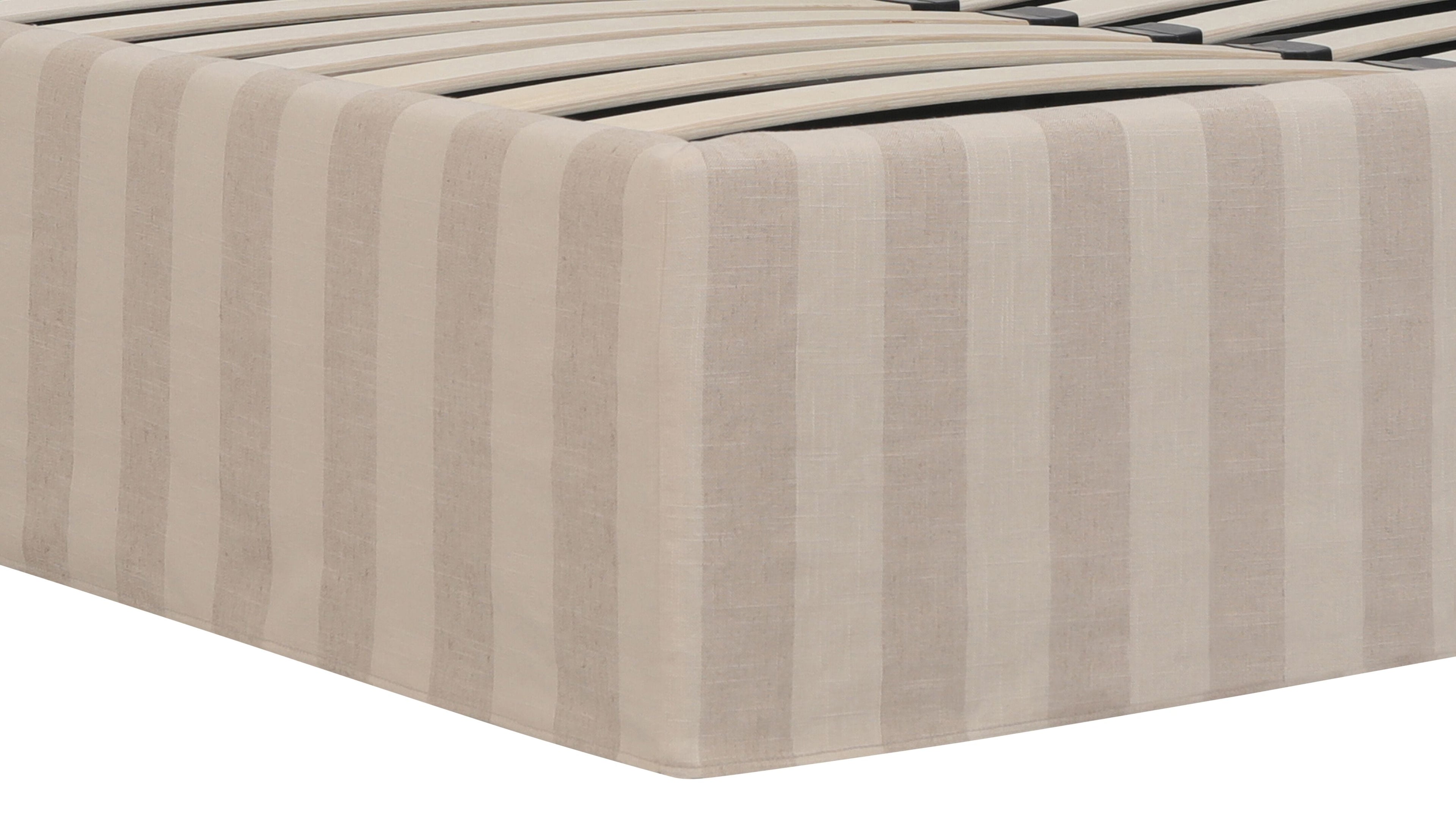 Wave Bed High Headboard with Storage, Queen, Dover Stripe