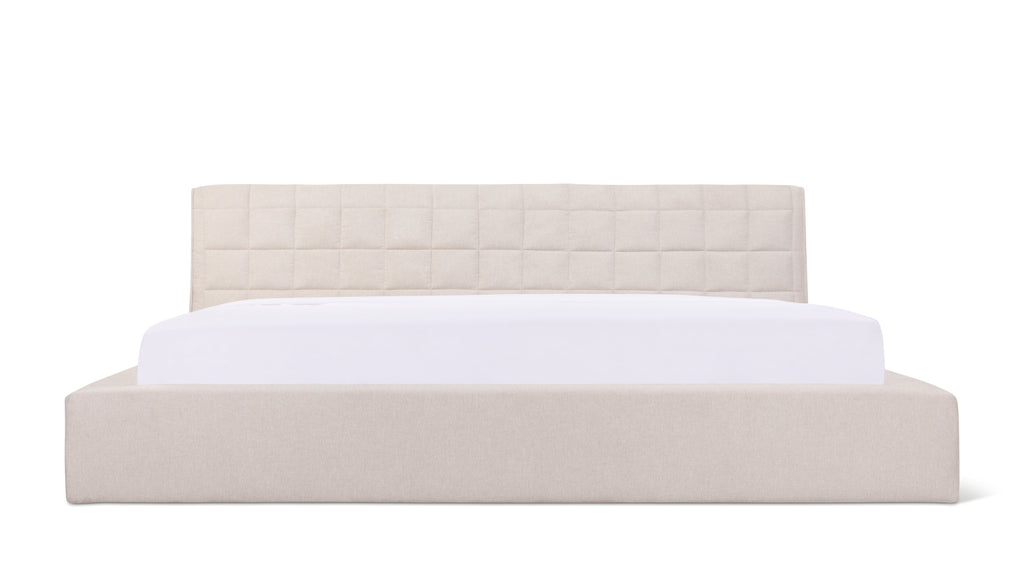 Quilt Bed With Storage, Queen, Latte