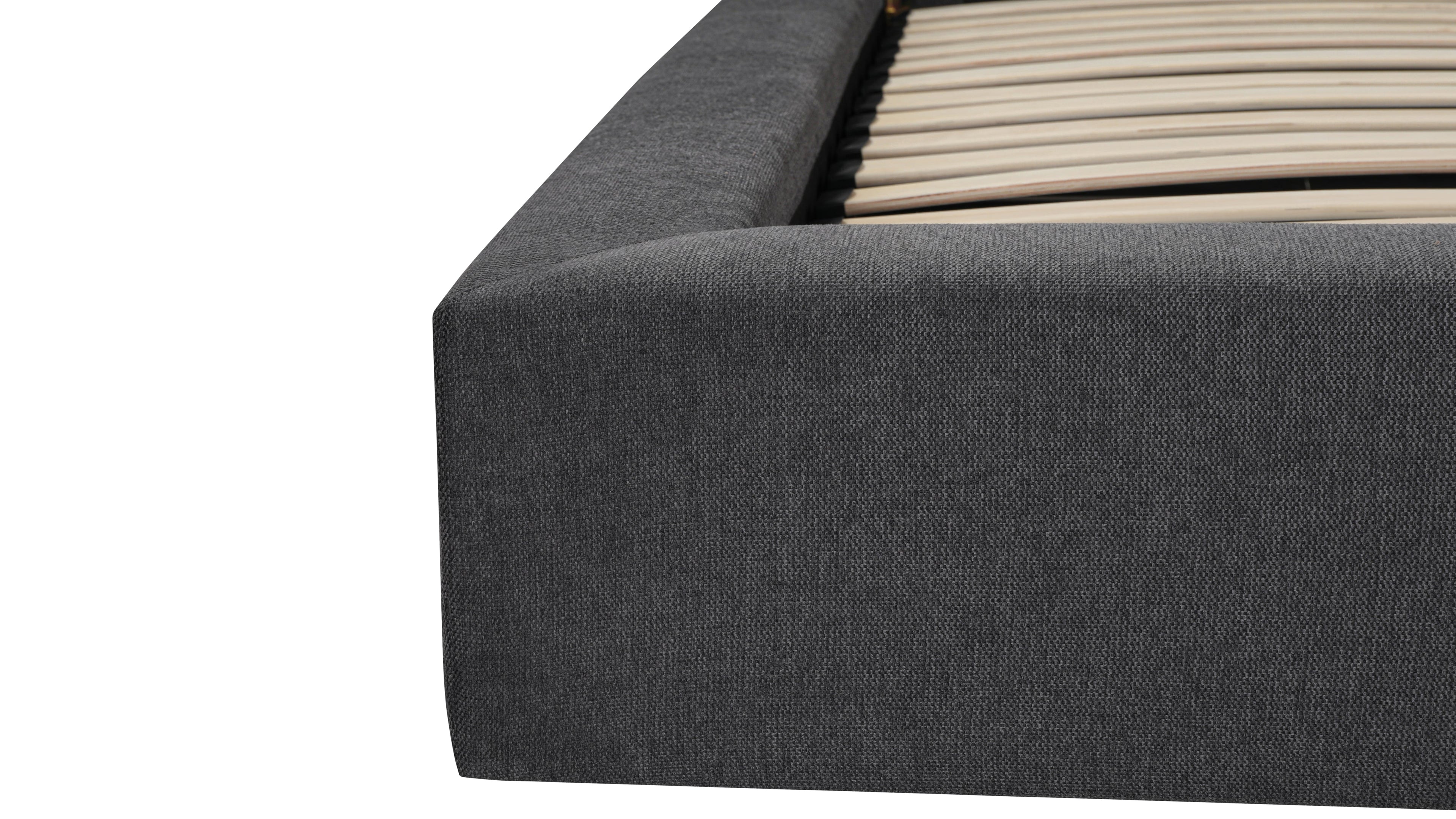 Quilt Bed With Storage, King, Space Grey