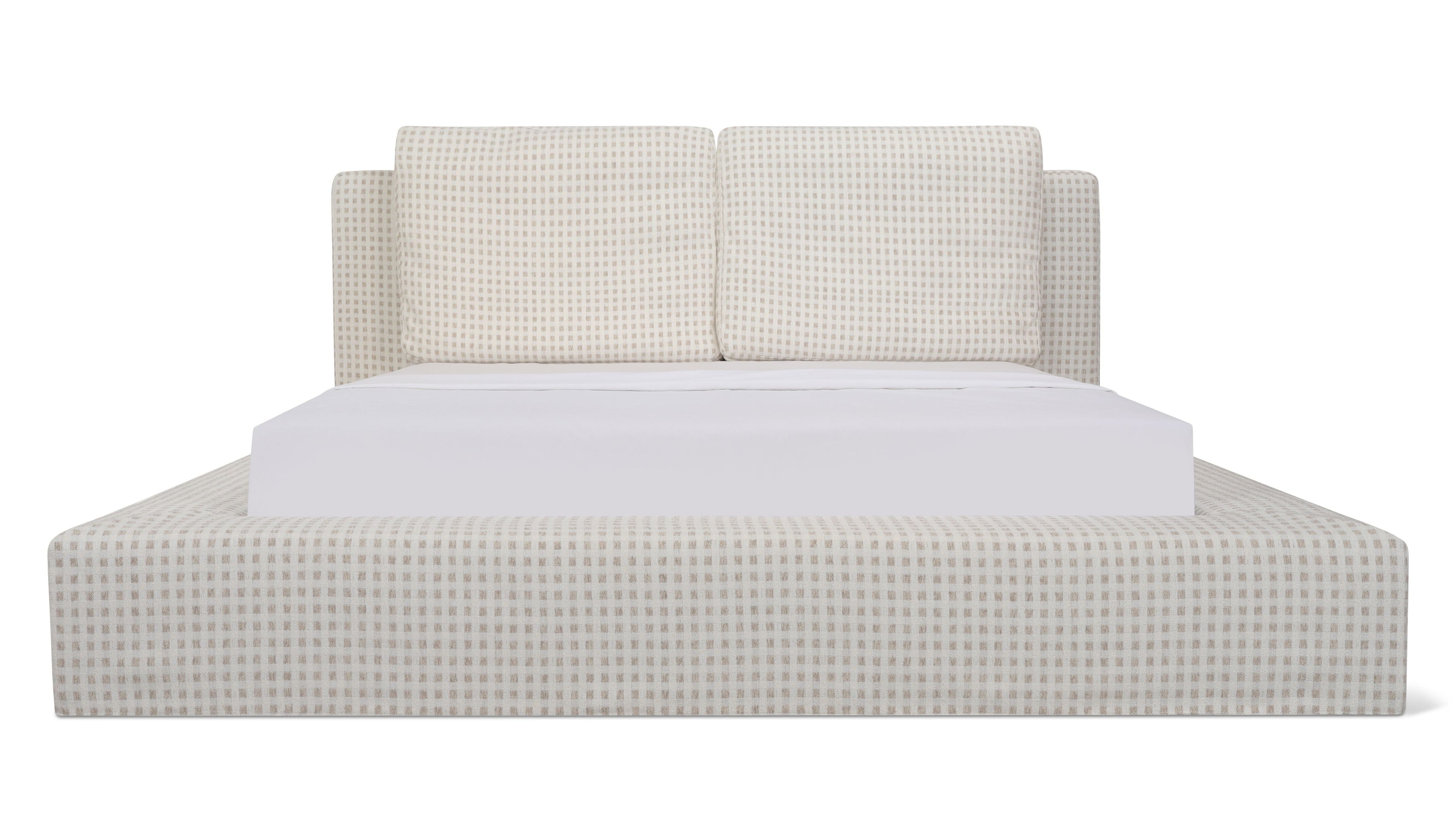 Movie Night™ Storage Bed, Queen, Carmel Check
