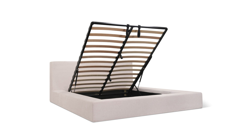 Movie Night™ Storage Bed, King, Latte