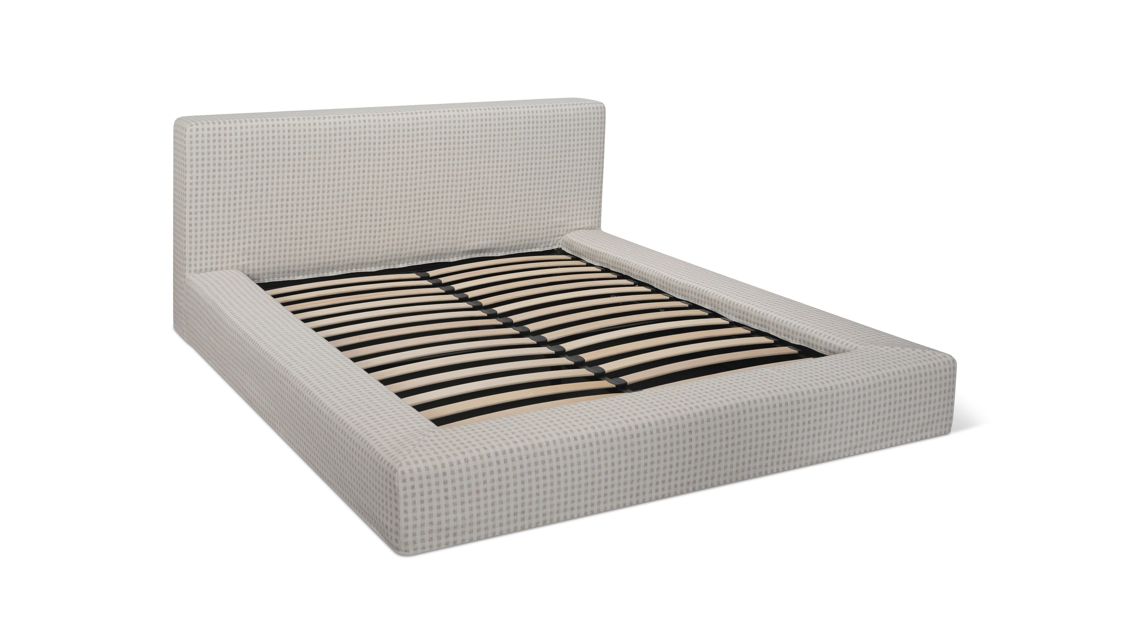 Movie Night™ Storage Bed, King, Carmel Check