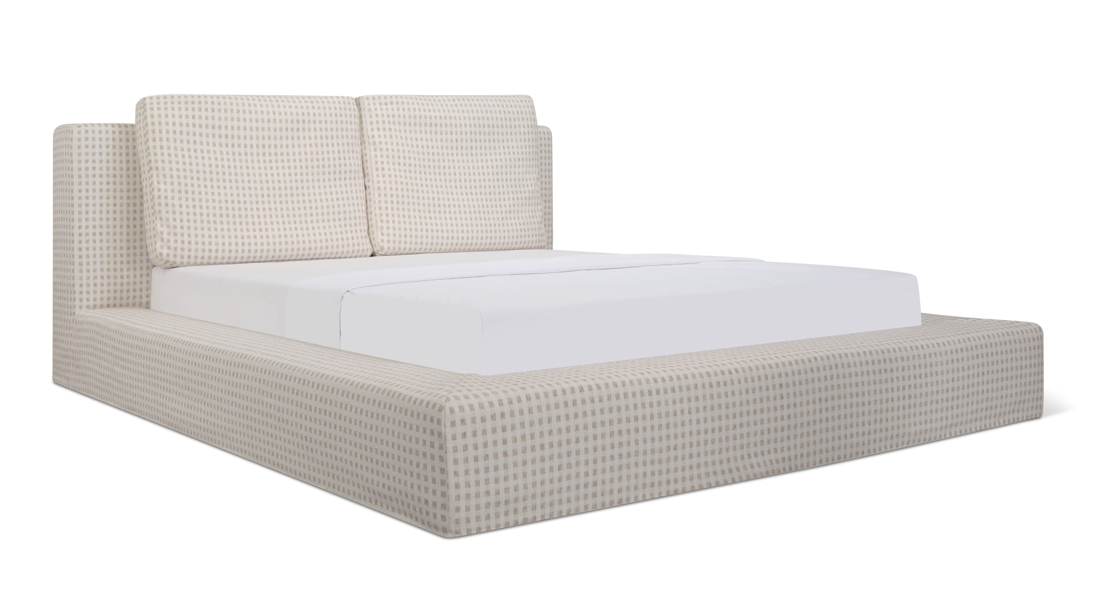 Movie Night™ Storage Bed, King, Carmel Check