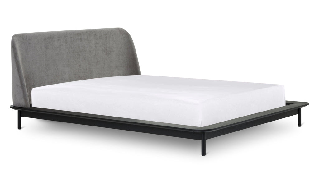 Easy Edge Bed, King, Black Oak