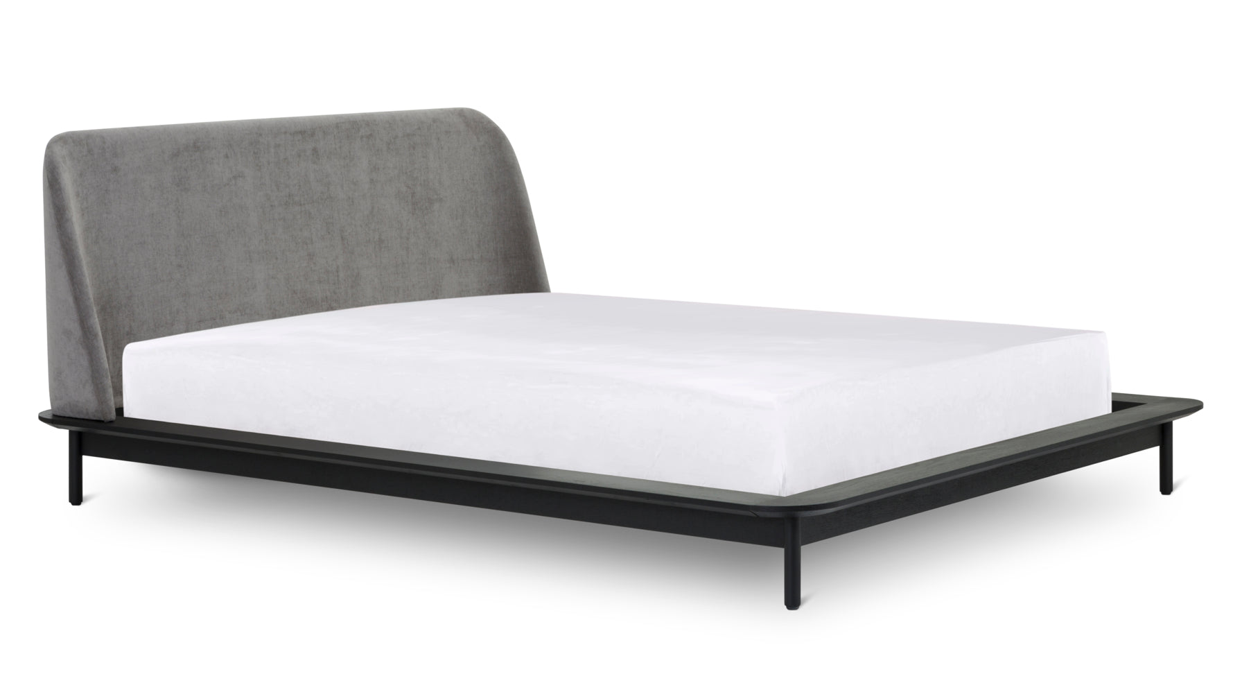 Easy Edge Bed, King, Black Oak