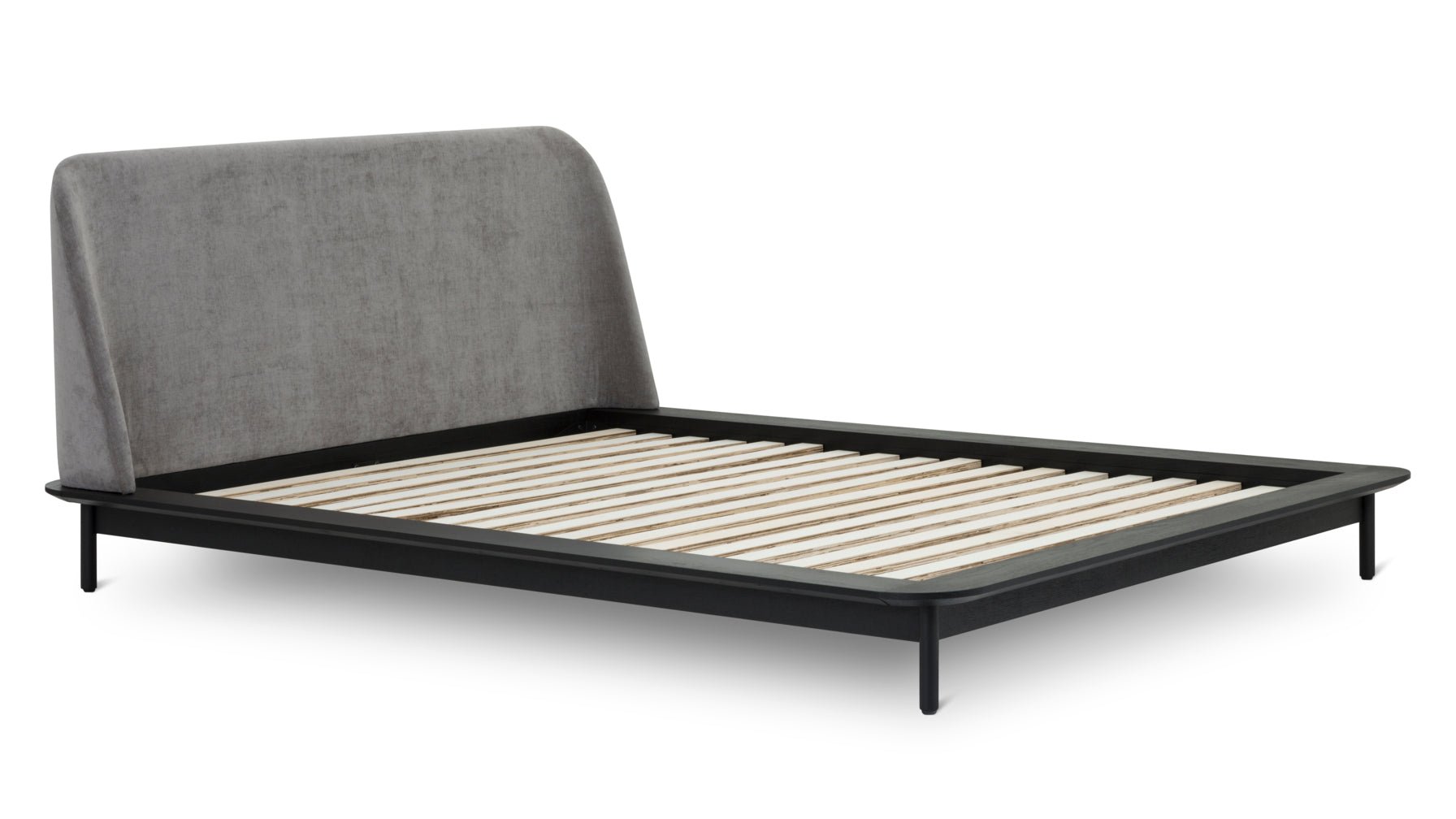 Easy Edge Bed, King, Black Oak
