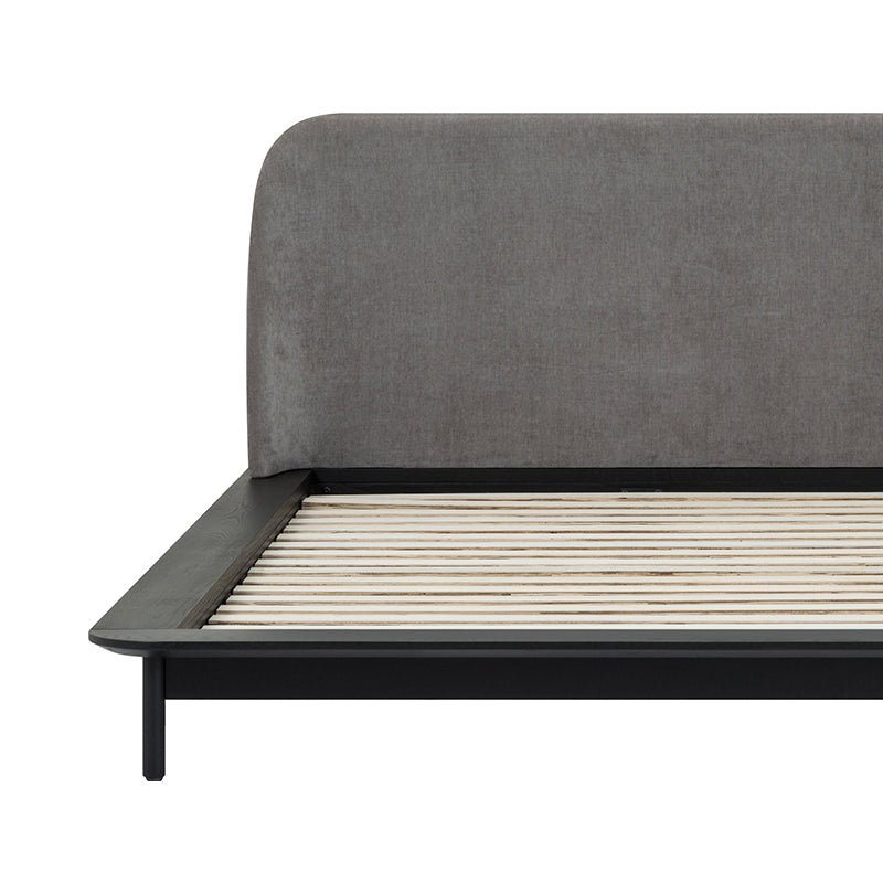 Easy Edge Bed, King, Black Oak