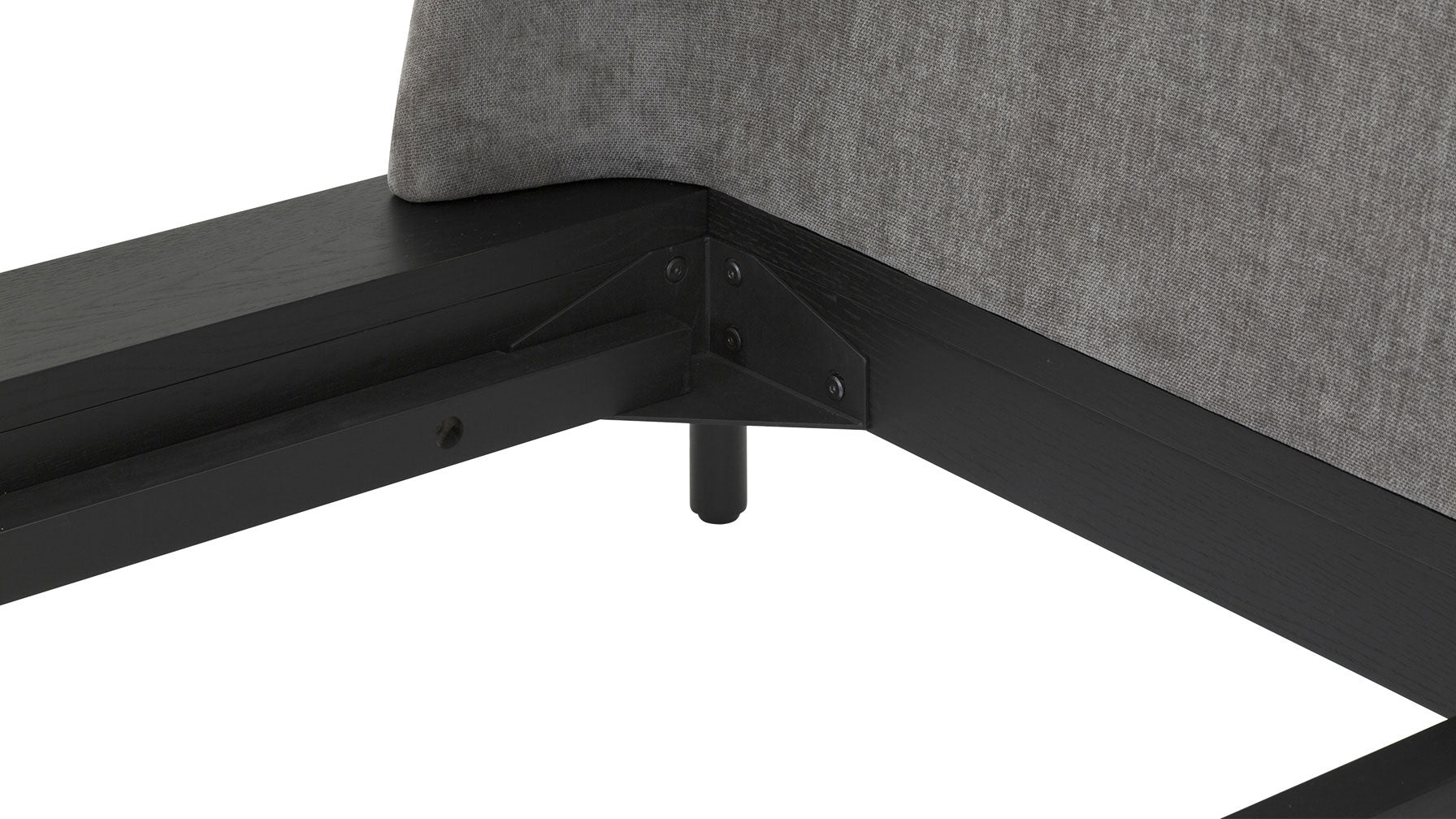 Easy Edge Bed, King, Black Oak