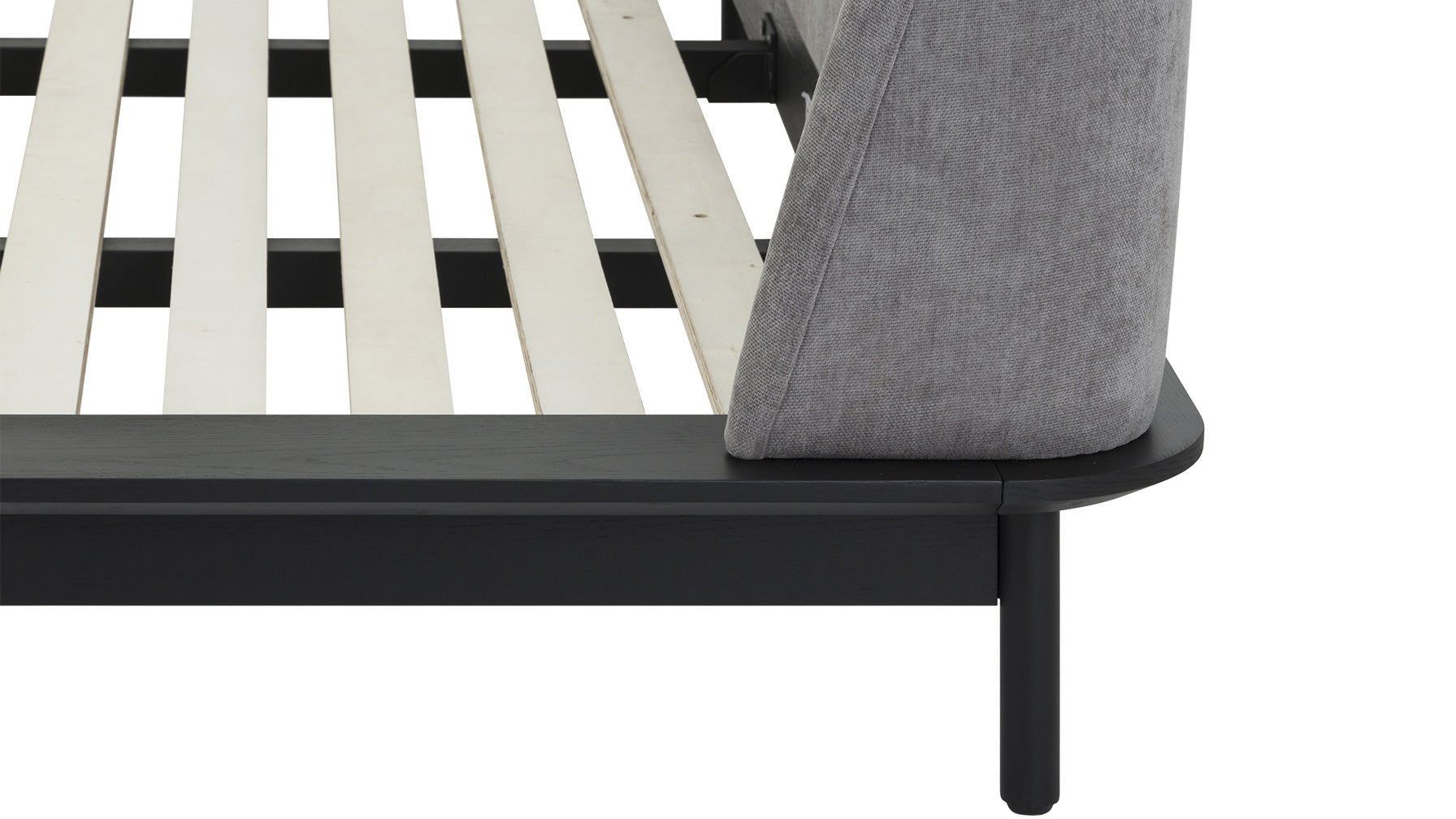 Easy Edge Bed, King, Black Oak