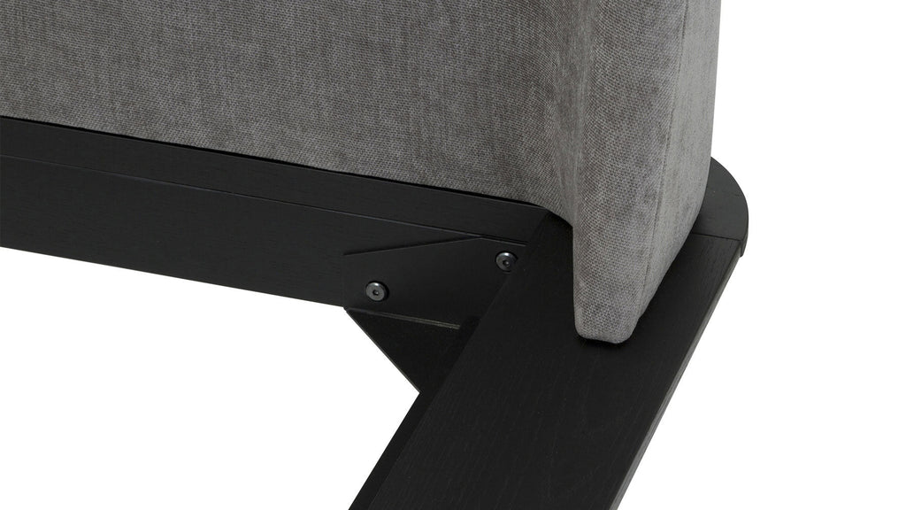 Easy Edge Bed, King, Black Oak