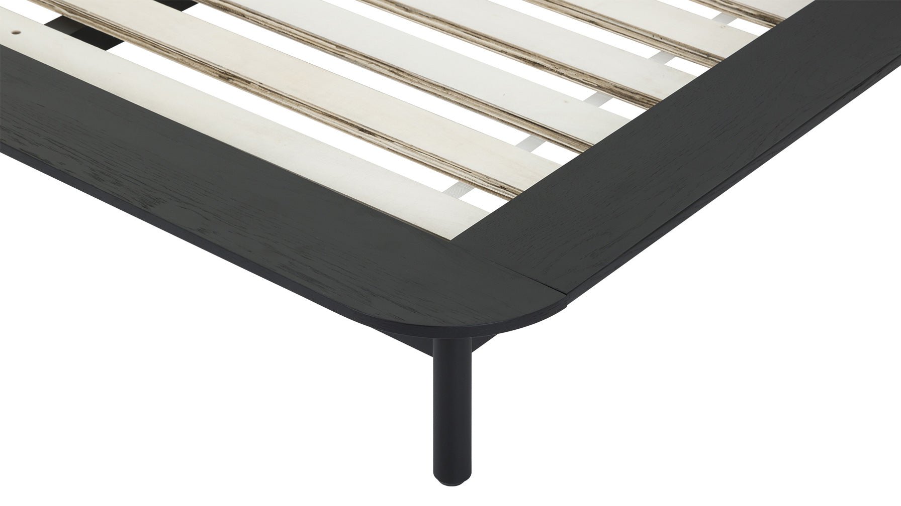 Easy Edge Bed, King, Black Oak
