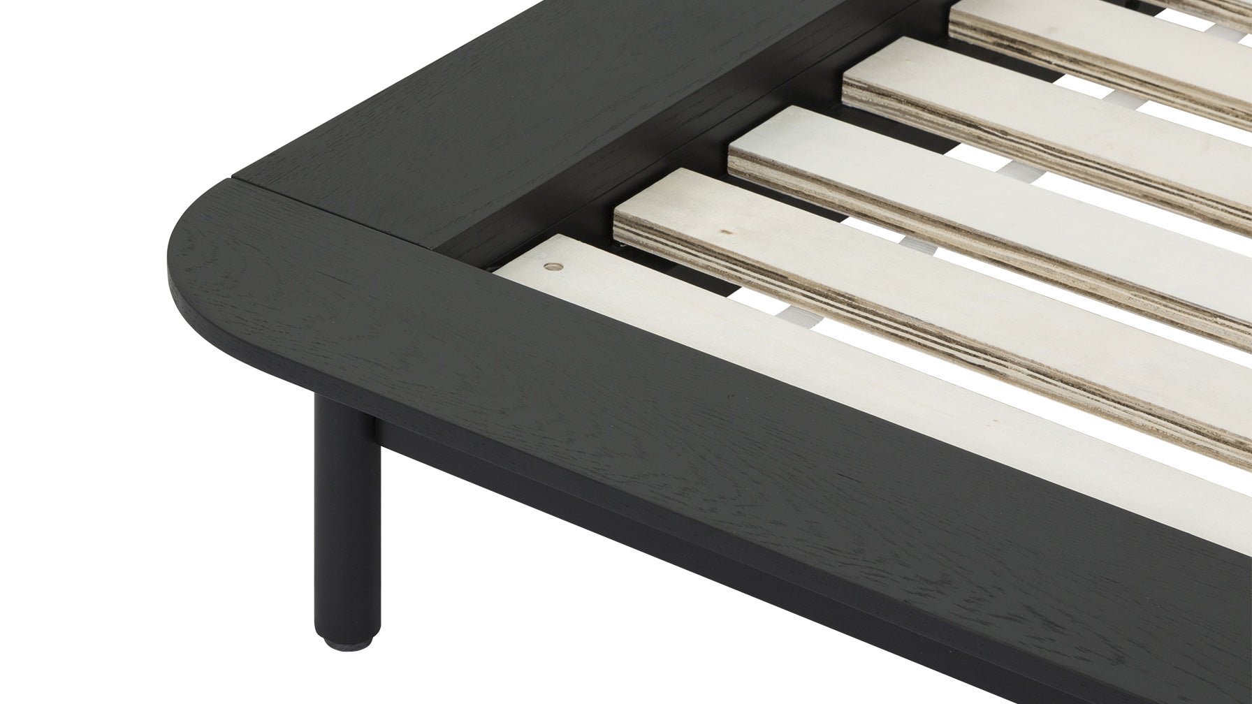 Easy Edge Bed, King, Black Oak