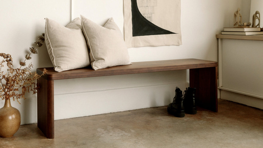 Form Bench, Seats 2, American Walnut