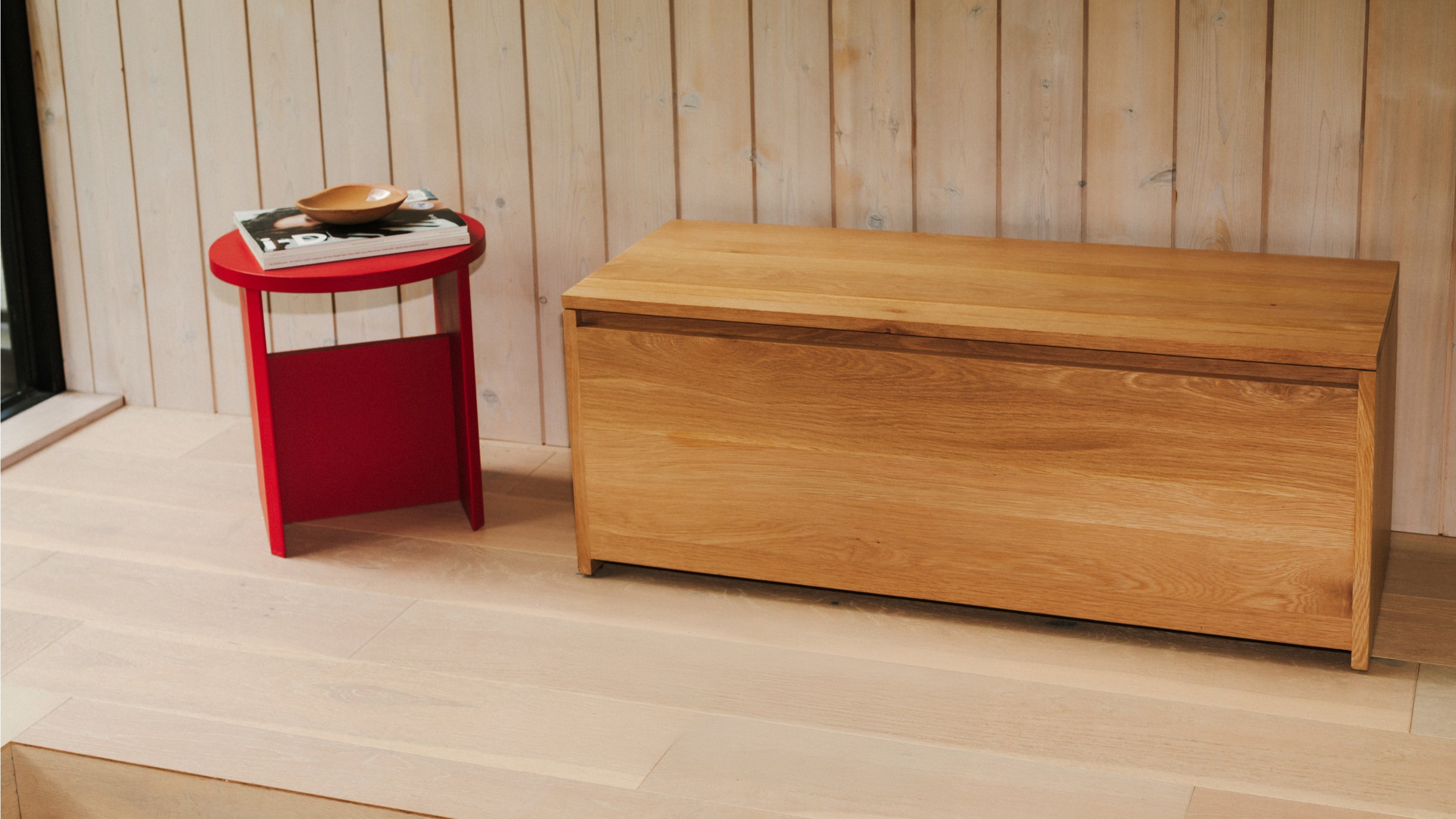Everyday Storage Bench, Oak