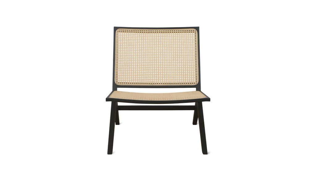 Endless Summer Lounge Chair, Natural Cane/Black Stained Ash