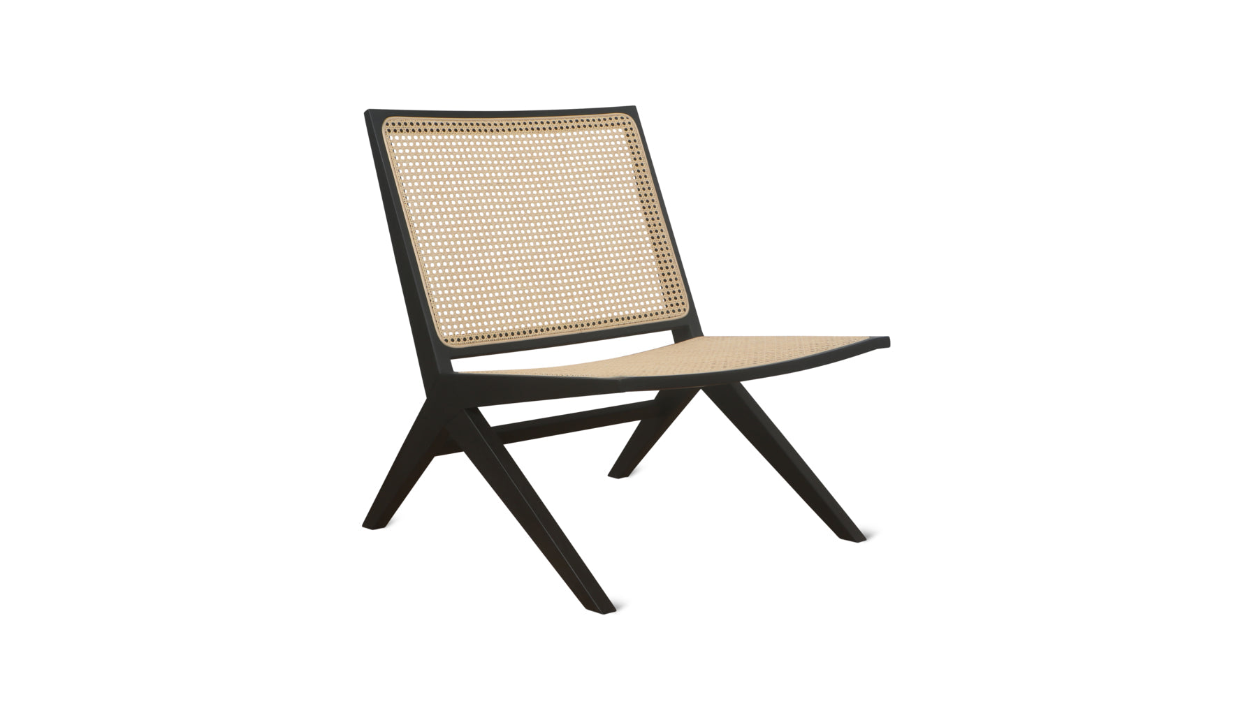 Endless Summer Lounge Chair, Natural Cane/Black Stained Ash