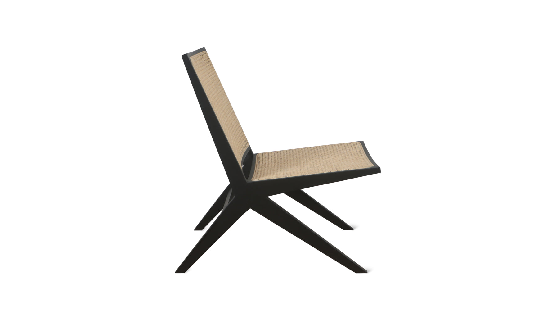 Endless Summer Lounge Chair, Natural Cane/Black Stained Ash