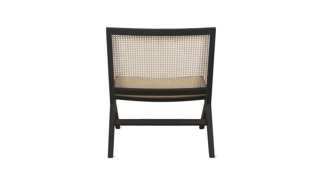 Endless Summer Lounge Chair, Natural Cane/Black Stained Ash