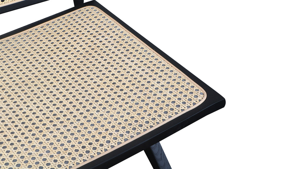 Endless Summer Lounge Chair, Natural Cane/Black Stained Ash