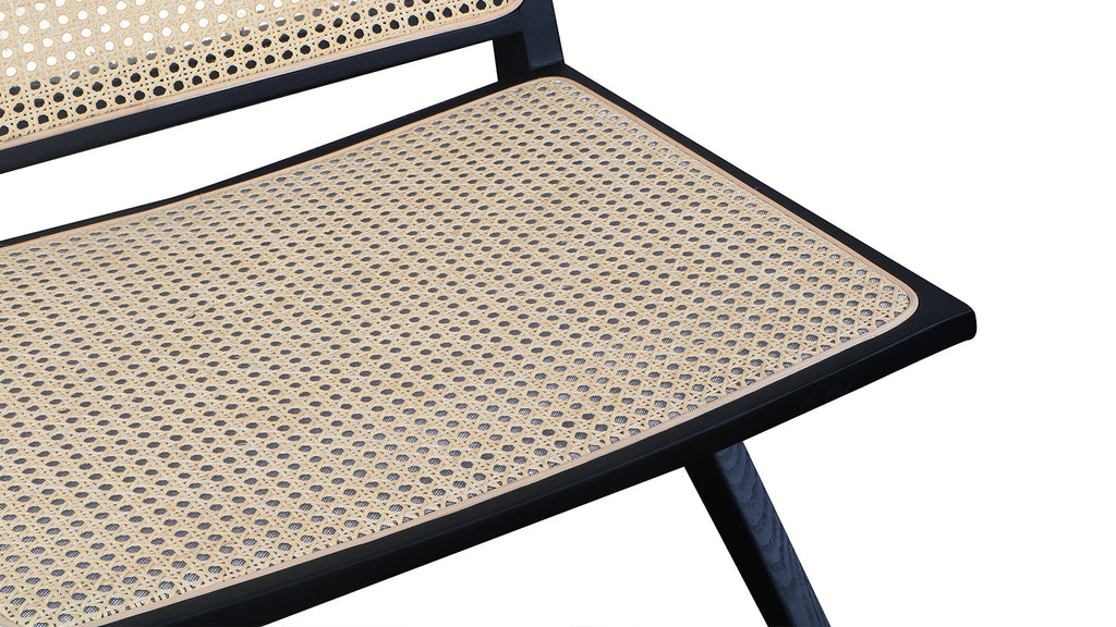 Endless Summer Lounge Chair, Natural Cane/Black Stained Ash
