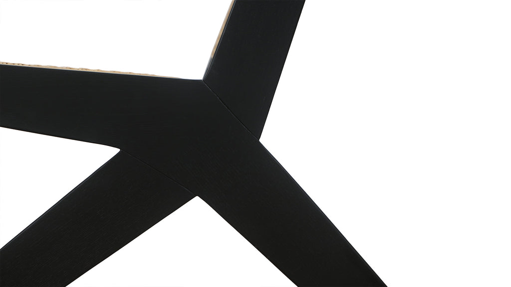 Endless Summer Lounge Chair, Natural Cane/Black Stained Ash