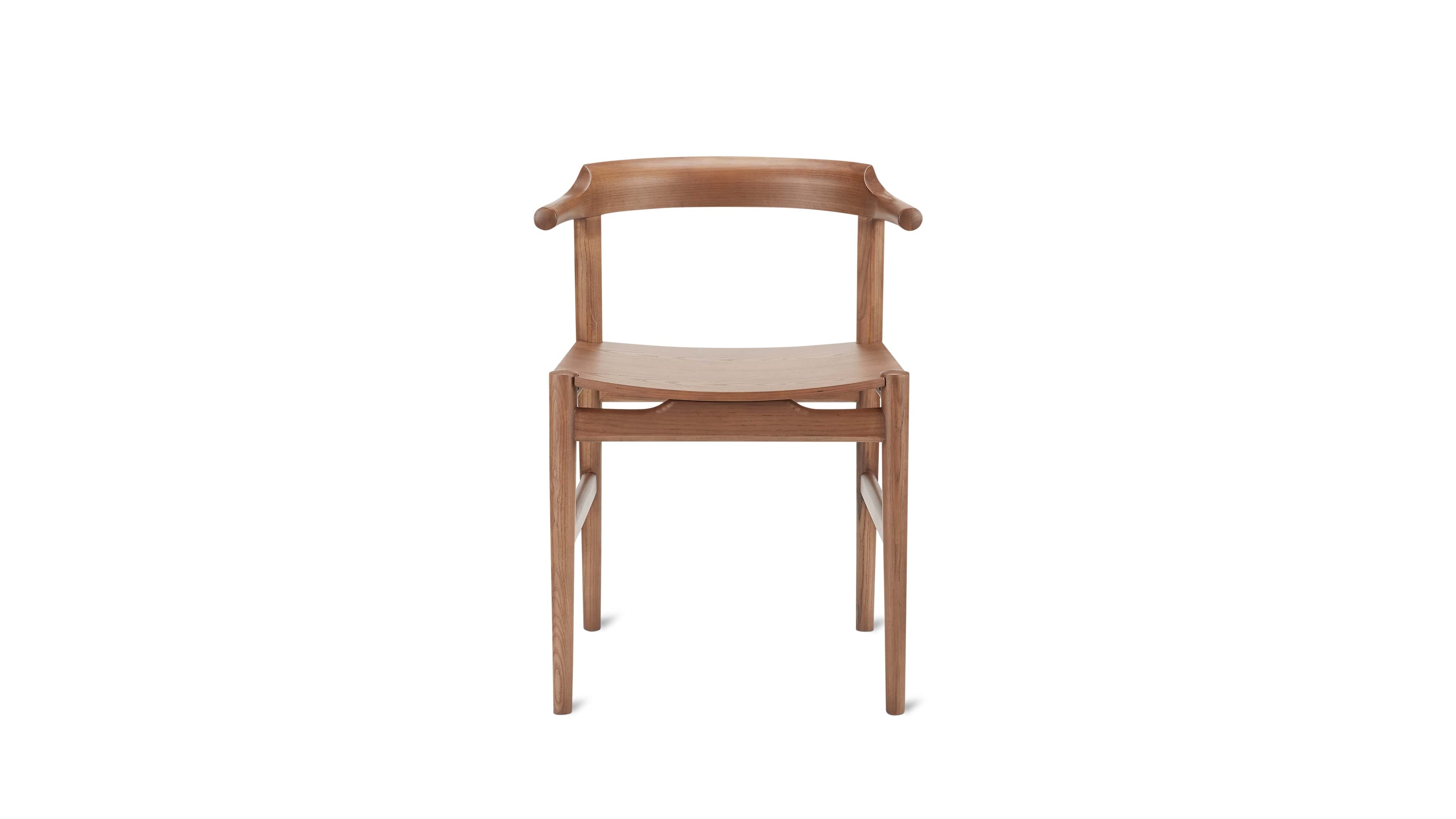 Tuck In Dining Chair, Wood Seat, Stained Walnut