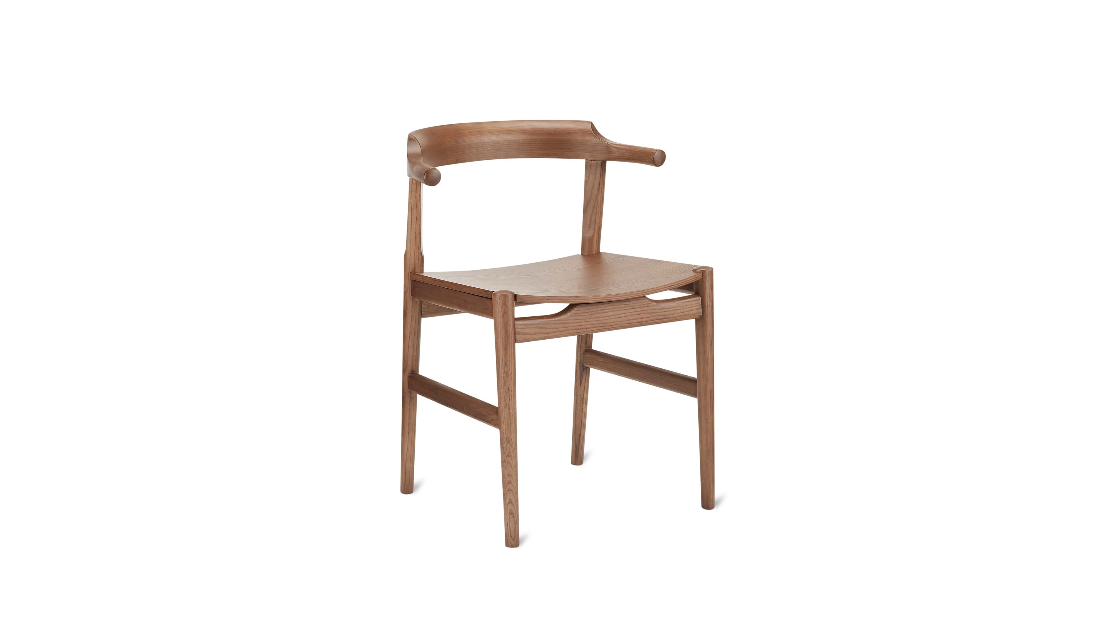 Tuck In Dining Chair, Wood Seat, Stained Walnut