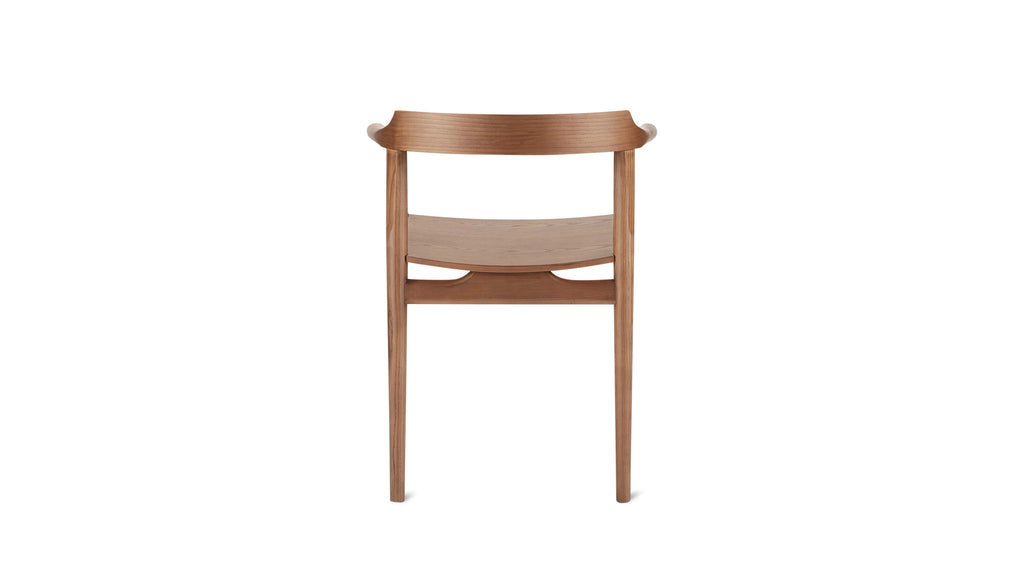 Tuck In Dining Chair, Wood Seat, Stained Walnut