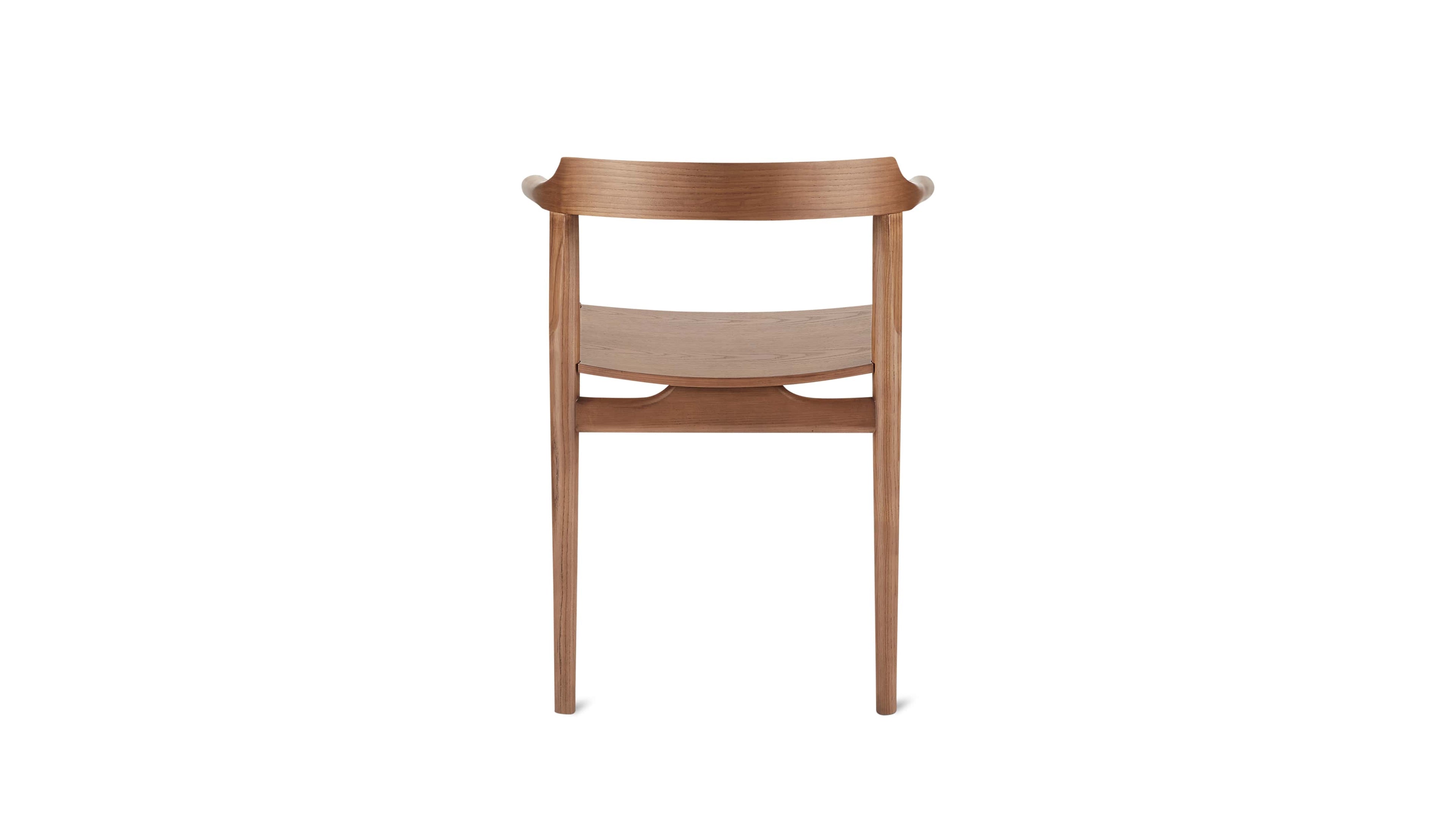 Tuck In Dining Chair, Wood Seat, Stained Walnut