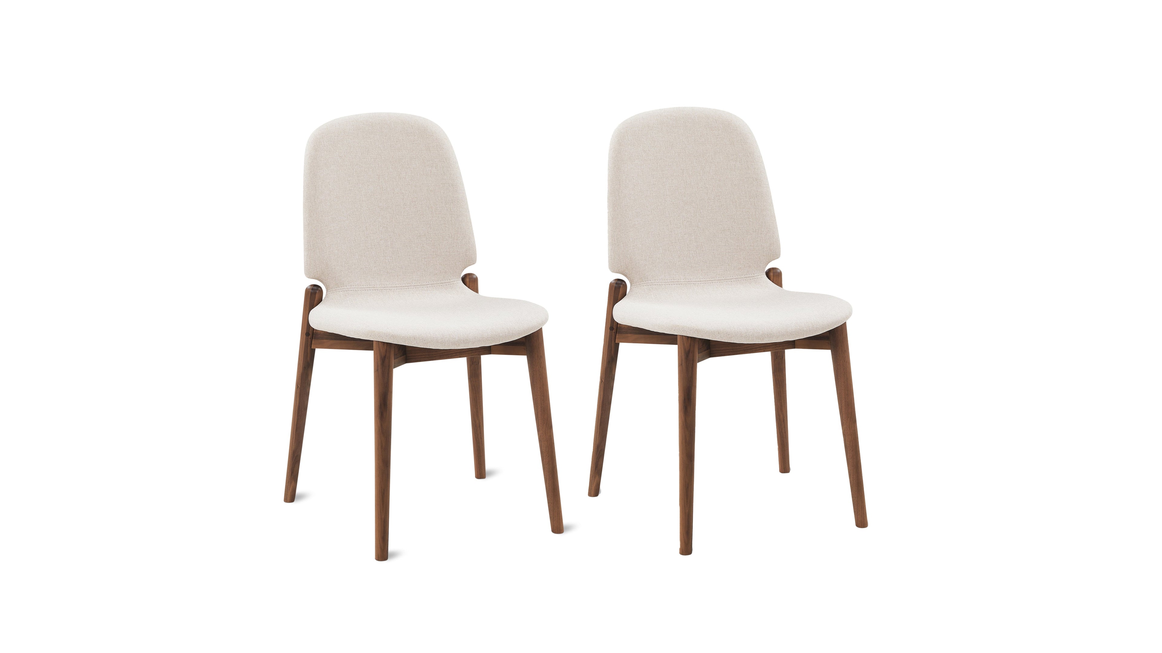 Dine In Dining Chair (Set of Two), Walnut/Dune