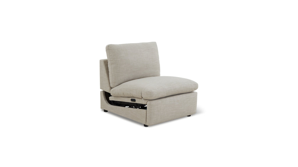 Lift Off Power Recliner Armless Chair, Light Pebble