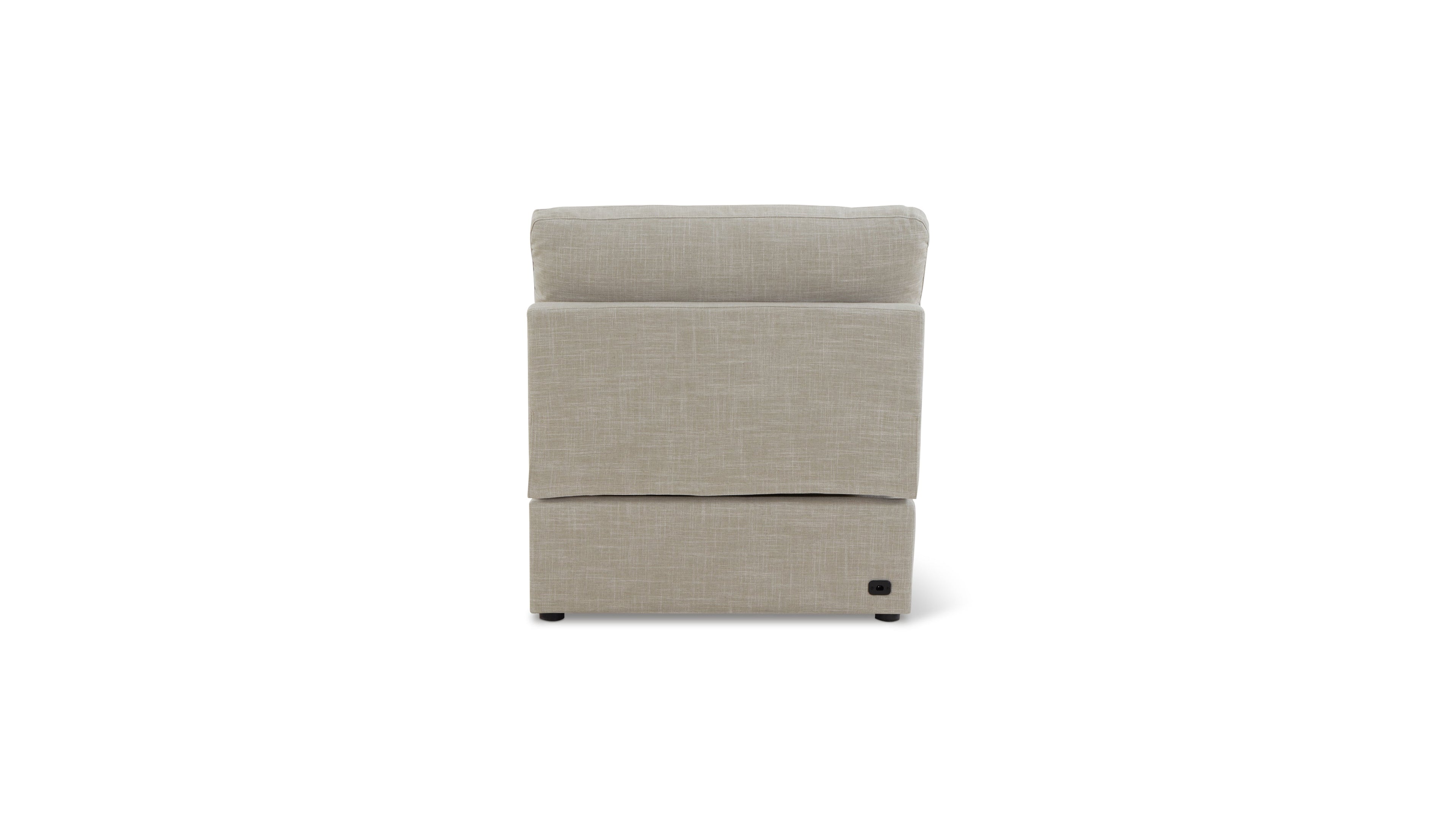 Lift Off Power Recliner Armless Chair, Light Pebble