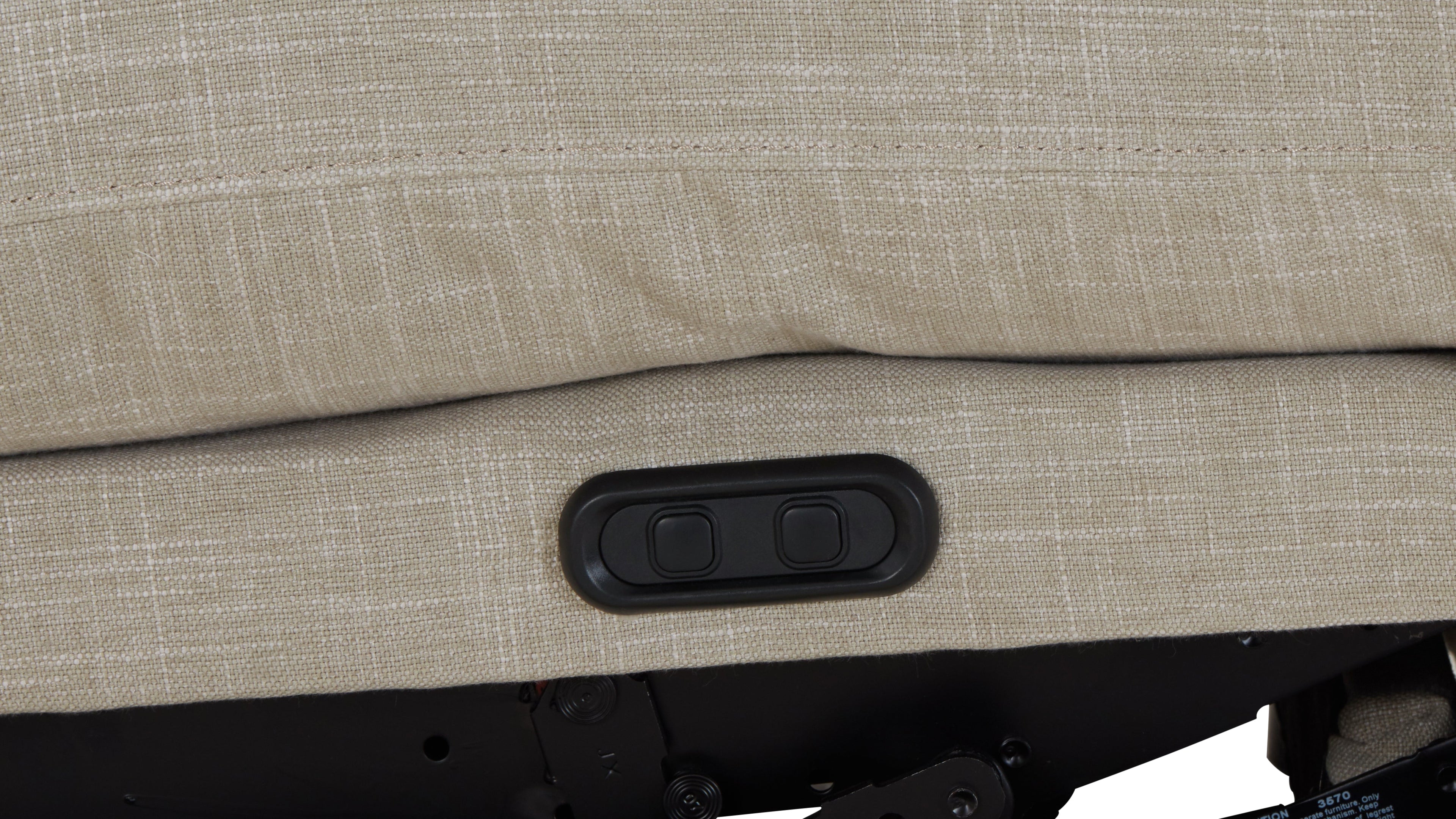 Lift Off Power Recliner Armless Chair, Light Pebble