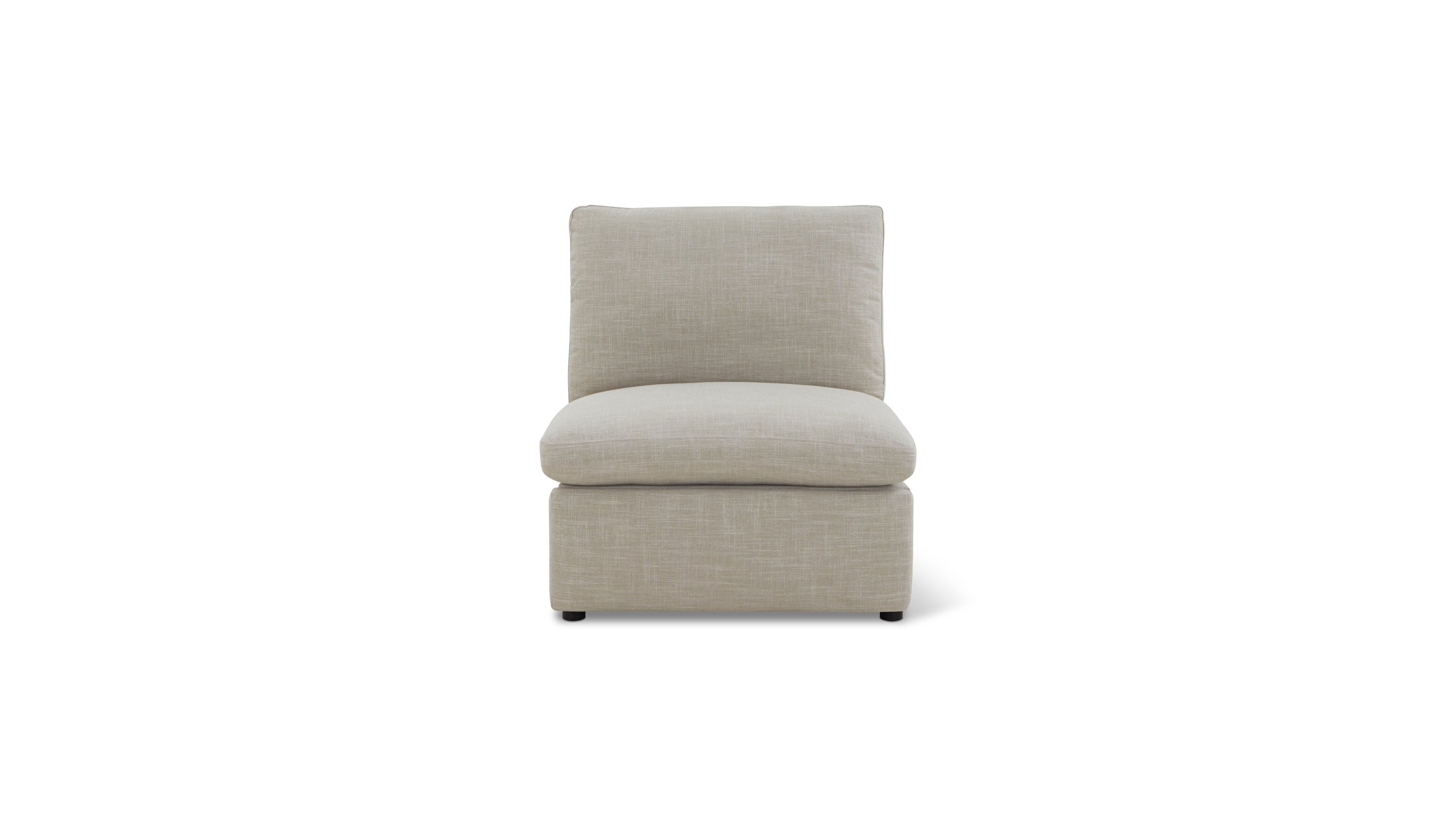 Lift Off Power Recliner Armless Chair, Light Pebble