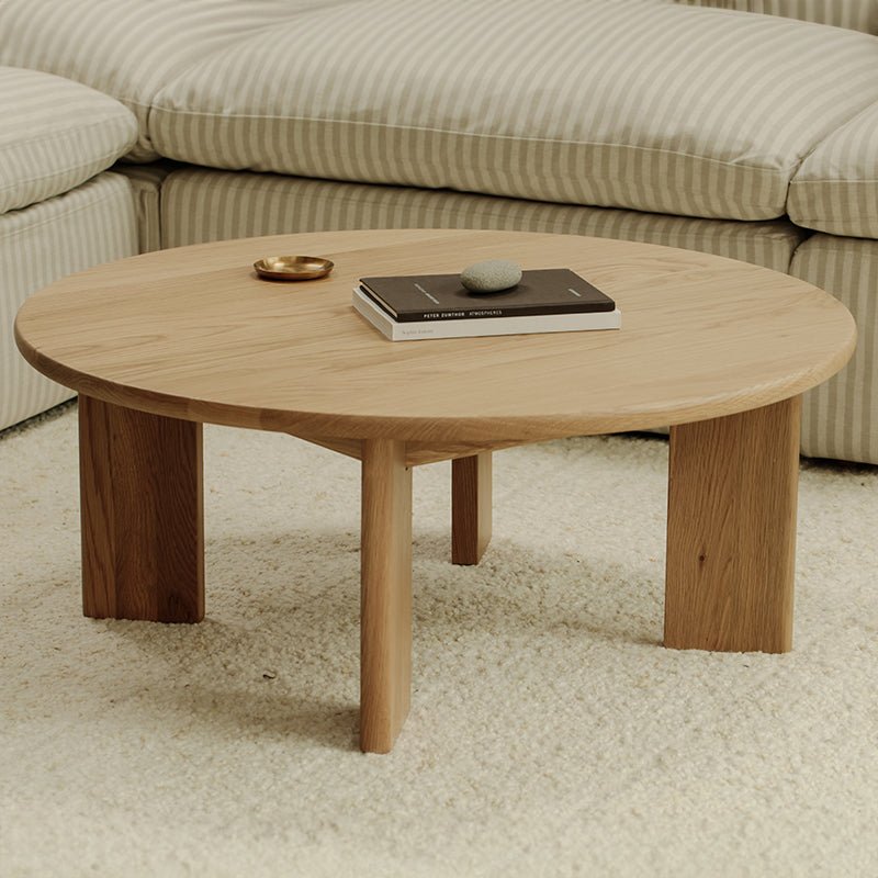 Frame Round Coffee Table, Regular, Oak