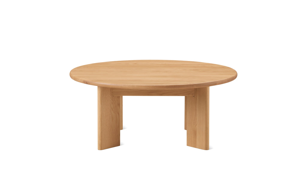 Frame Round Coffee Table, Regular, Oak