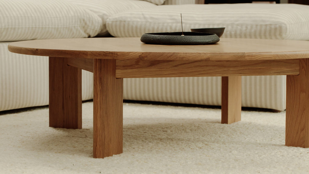 Frame Round Coffee Table, Large, Oak
