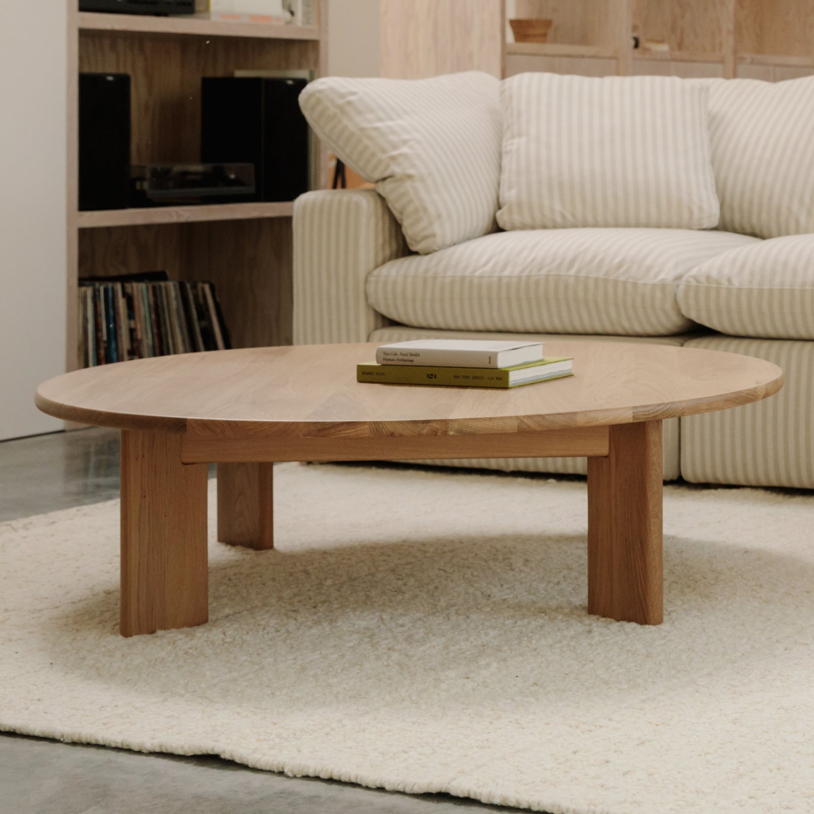 Frame Round Coffee Table, Large, Oak