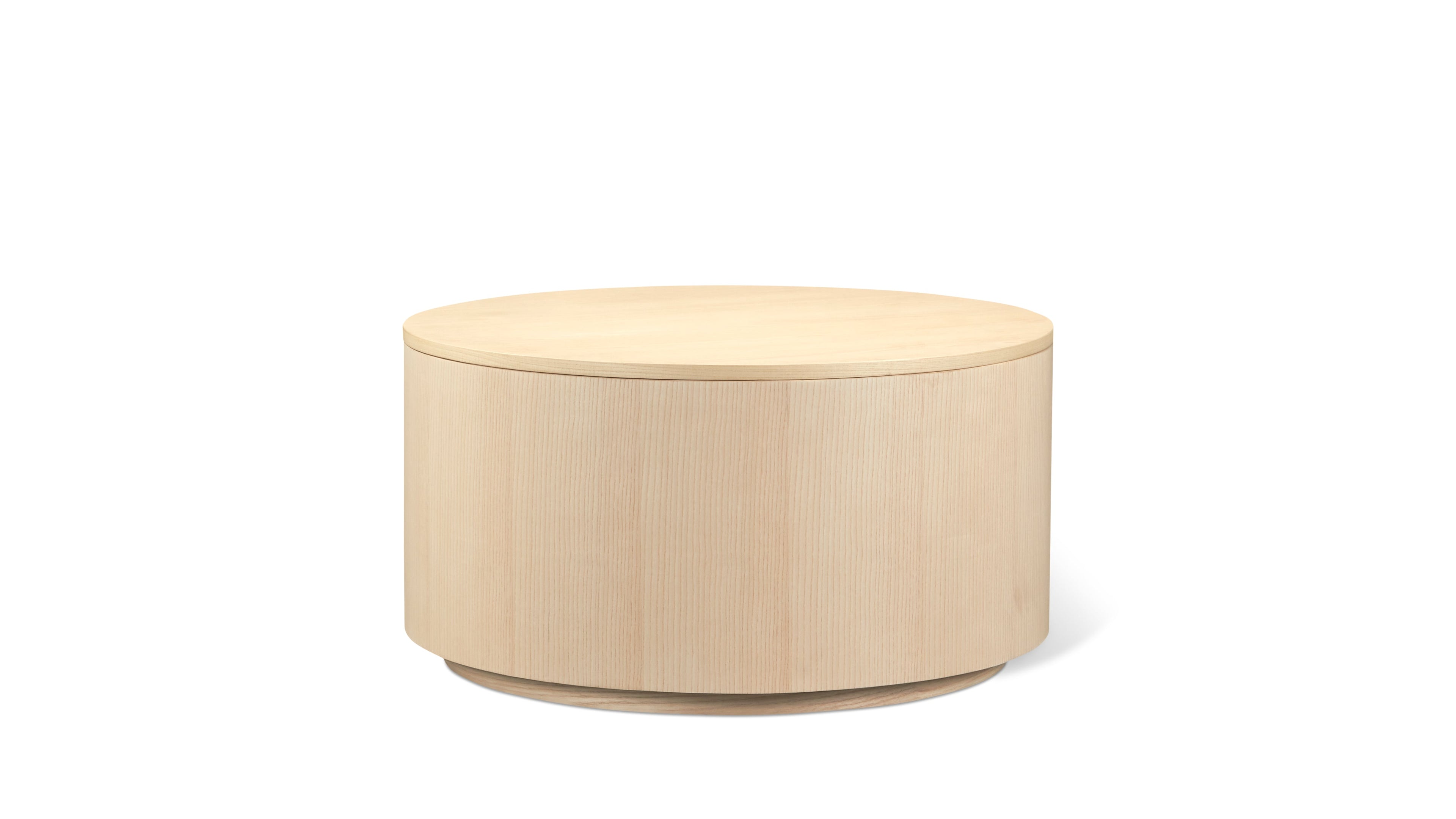 Orbit Storage Coffee Table, White Ash