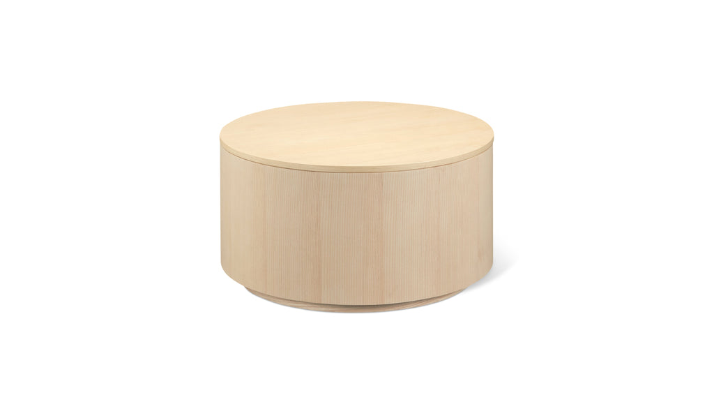 Orbit Storage Coffee Table, White Ash
