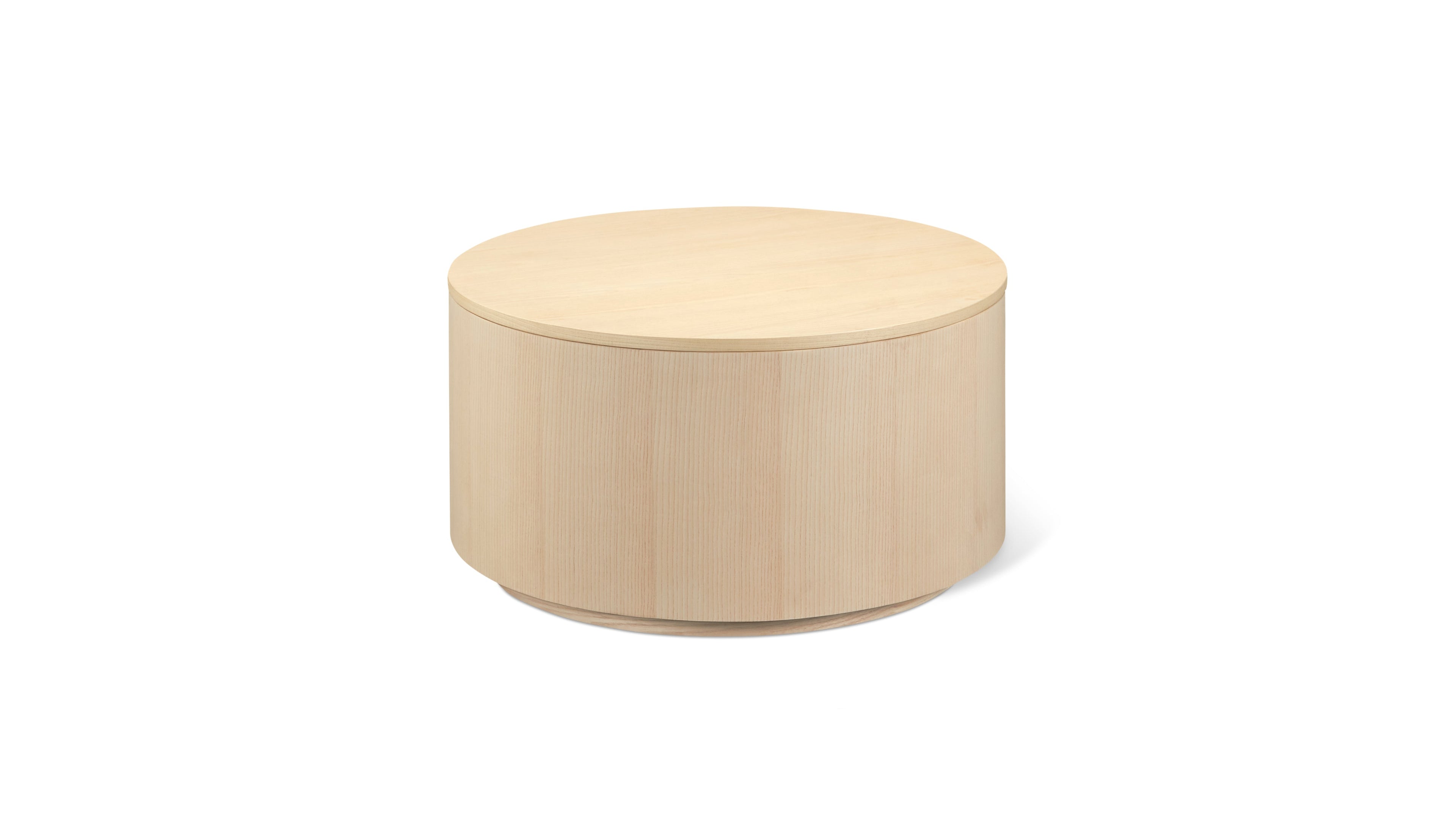 Orbit Storage Coffee Table, White Ash
