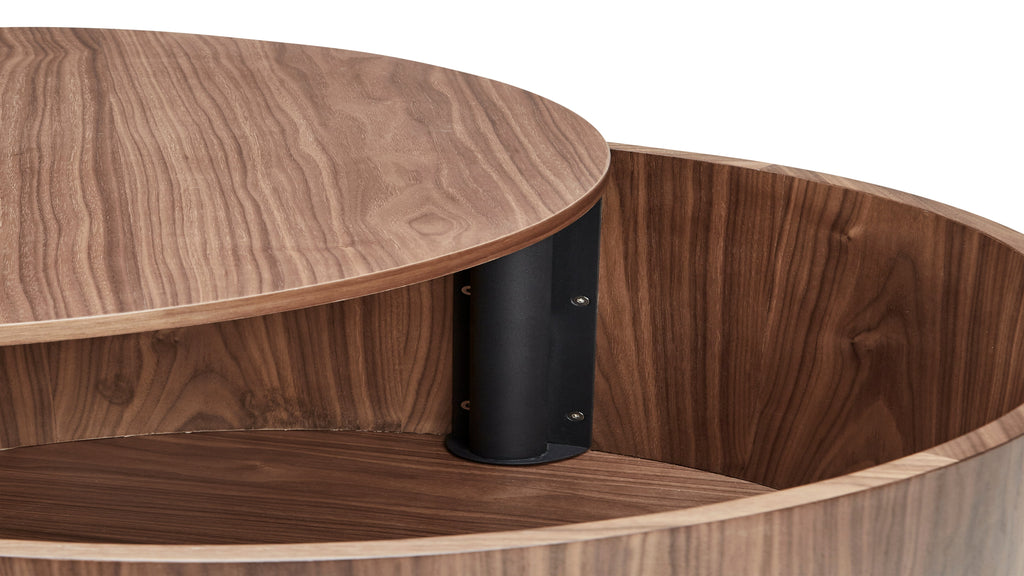 Orbit Storage Coffee Table, Walnut