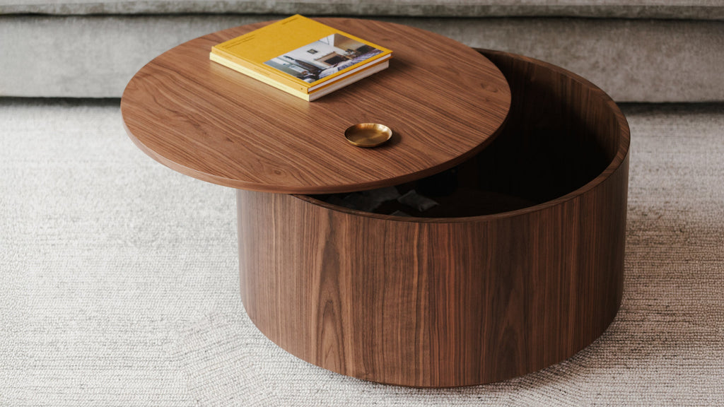 Orbit Storage Coffee Table, Walnut
