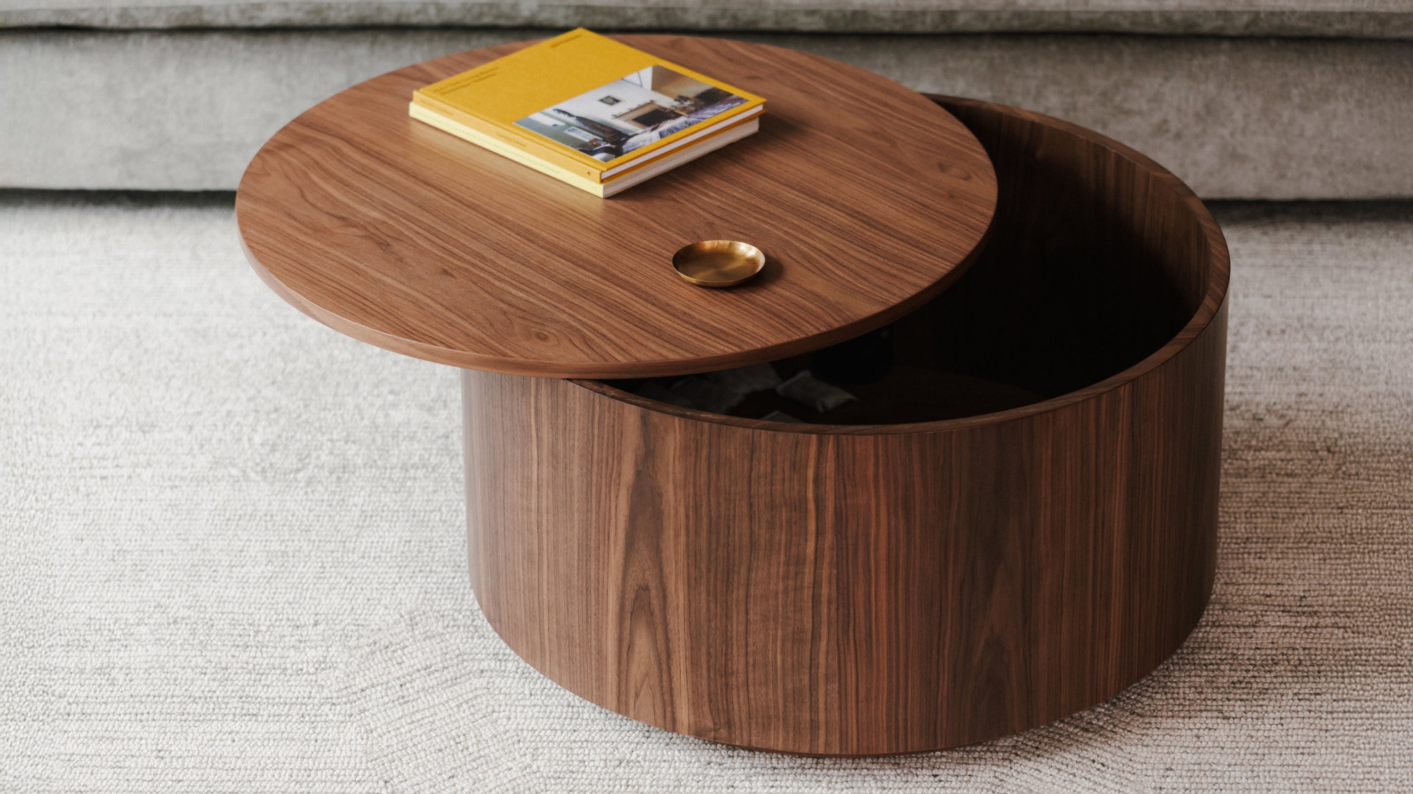 Orbit Storage Coffee Table, Walnut