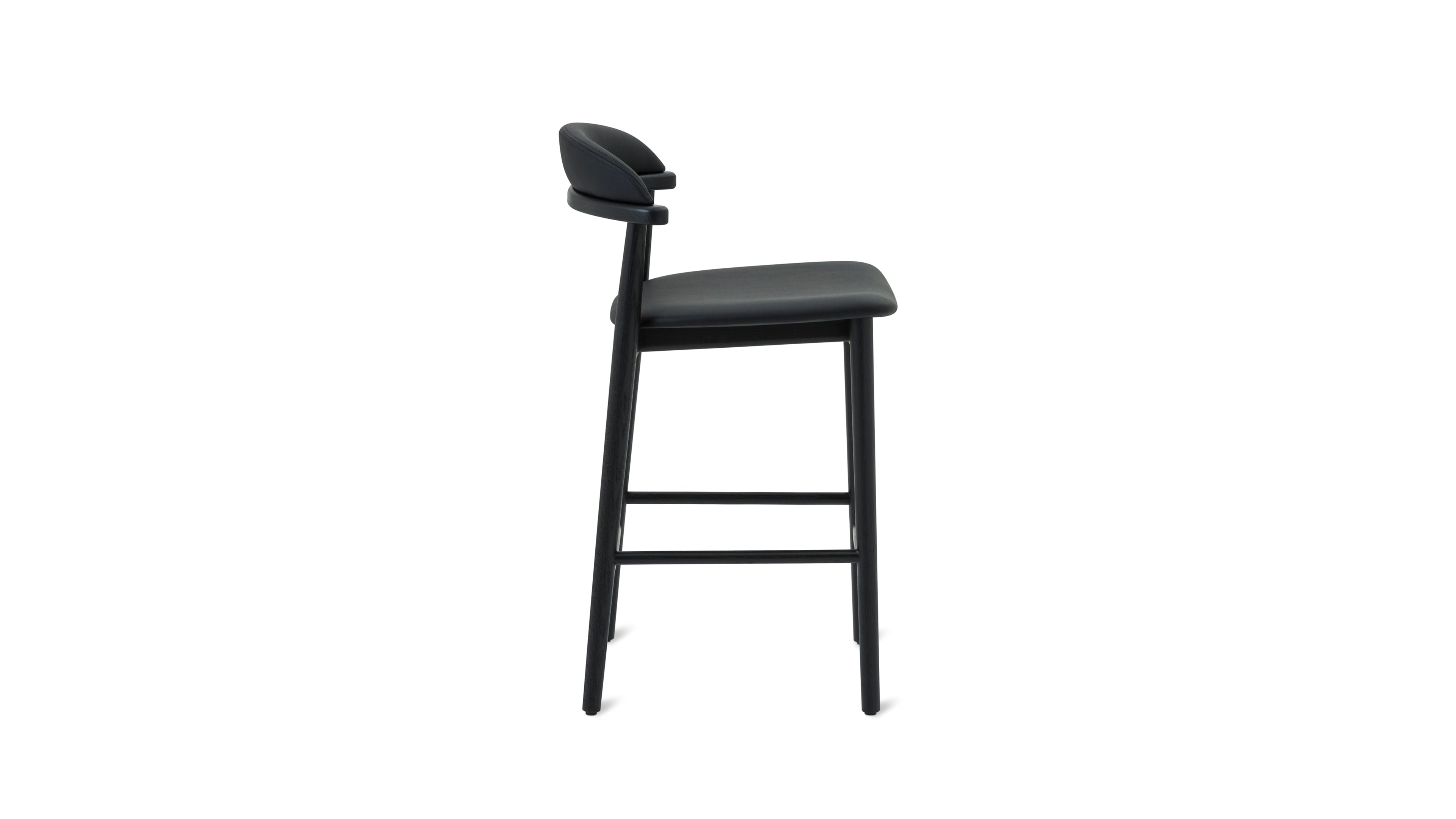 Count On Me Counter Stool, Black Oak, Black Seat