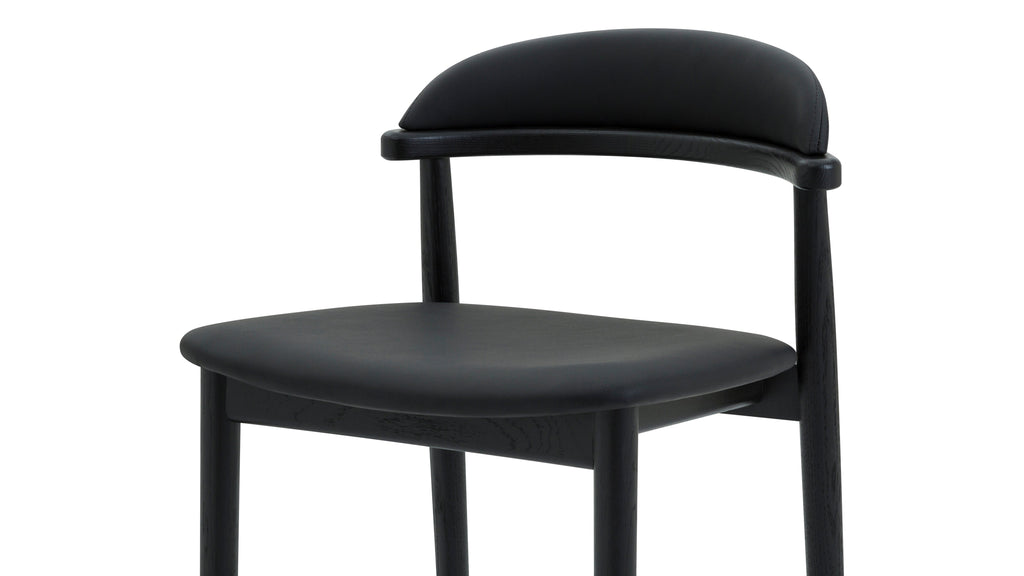Count On Me Counter Stool, Black Oak, Black Seat