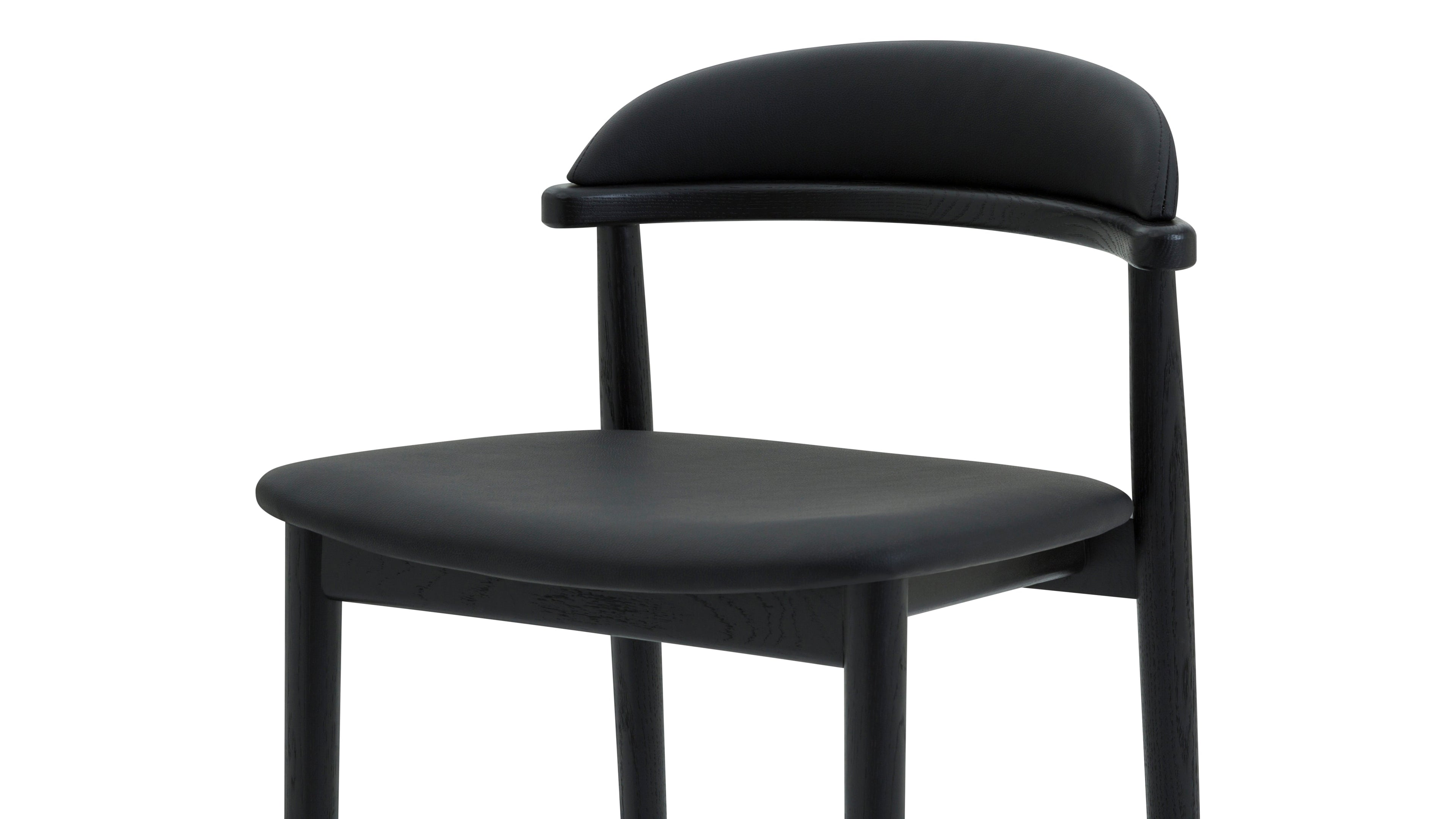 Count On Me Counter Stool, Black Oak, Black Seat