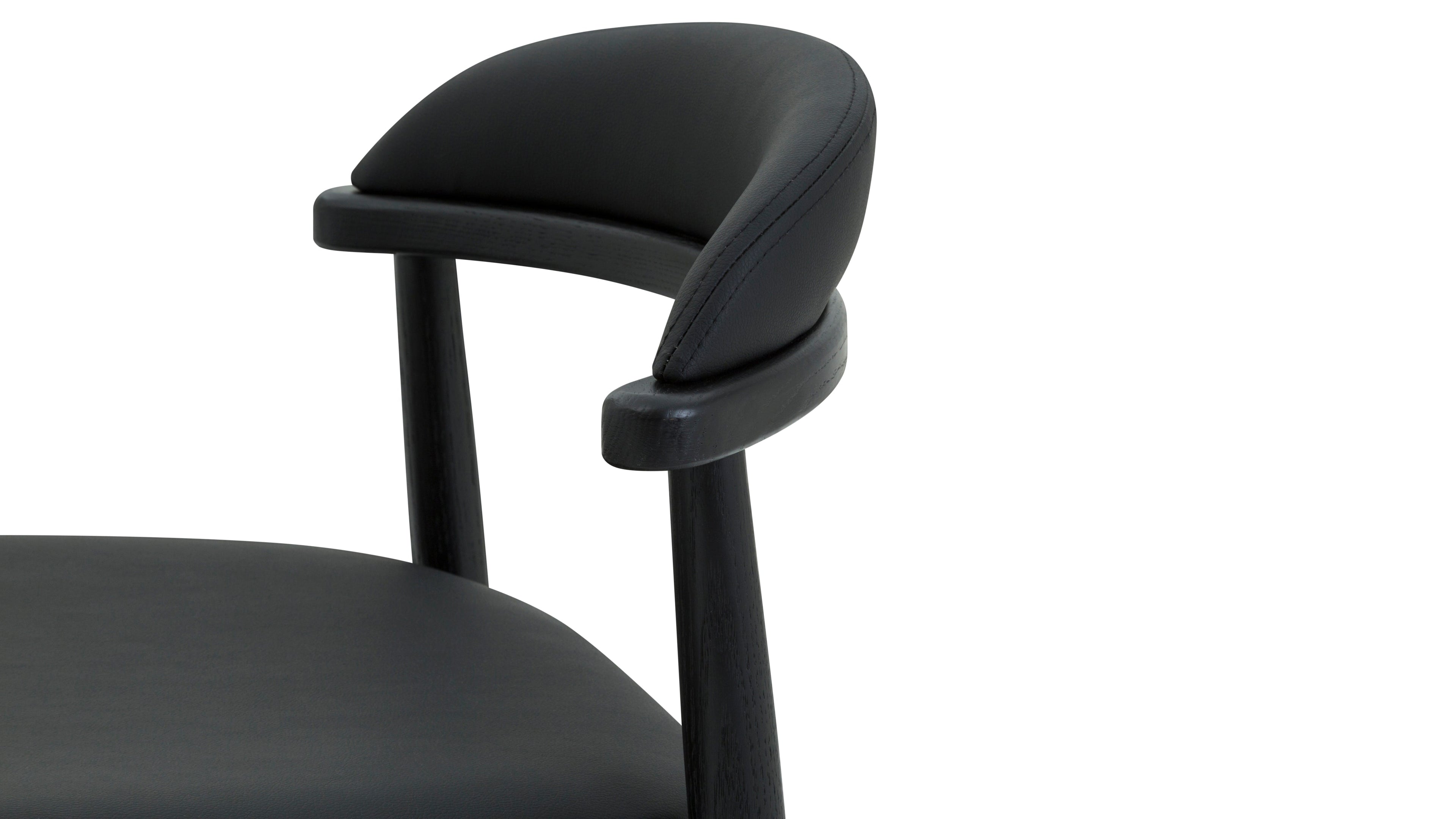 Count On Me Counter Stool, Black Oak, Black Seat