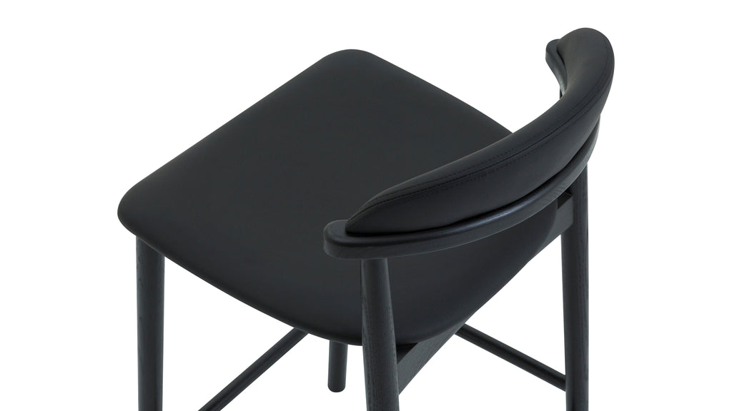 Count On Me Counter Stool, Black Oak, Black Seat